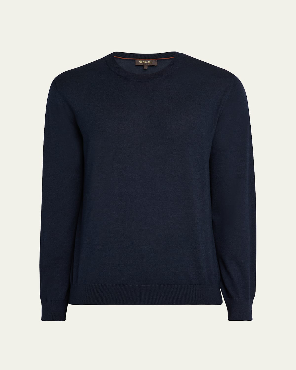 Loro Piana Men's Sottile Wool, Silk And Cashmere Crewneck Sweater In Blue