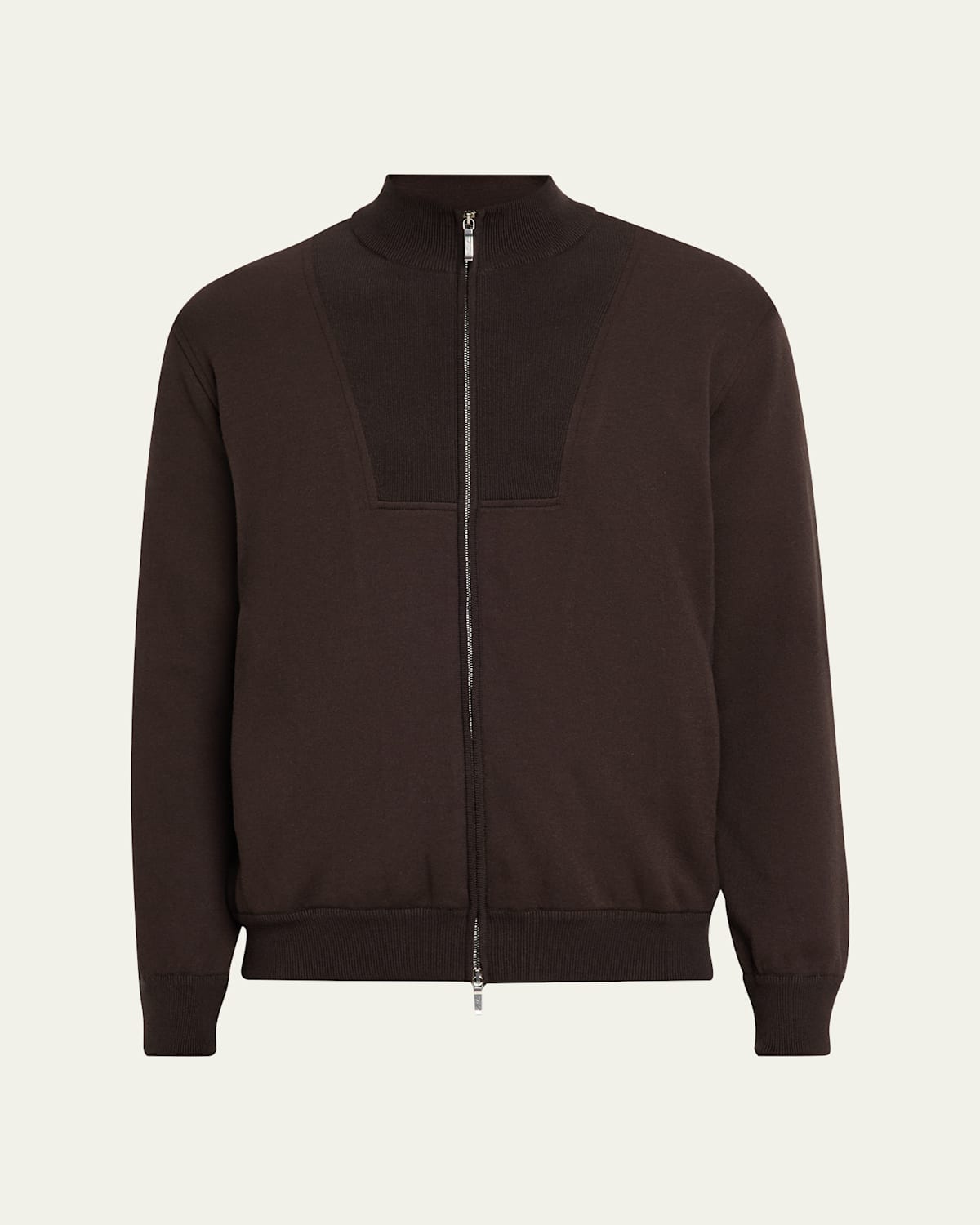 Loro Piana Whitney Cotton-blend Jersey Bomber Jacket In Brown