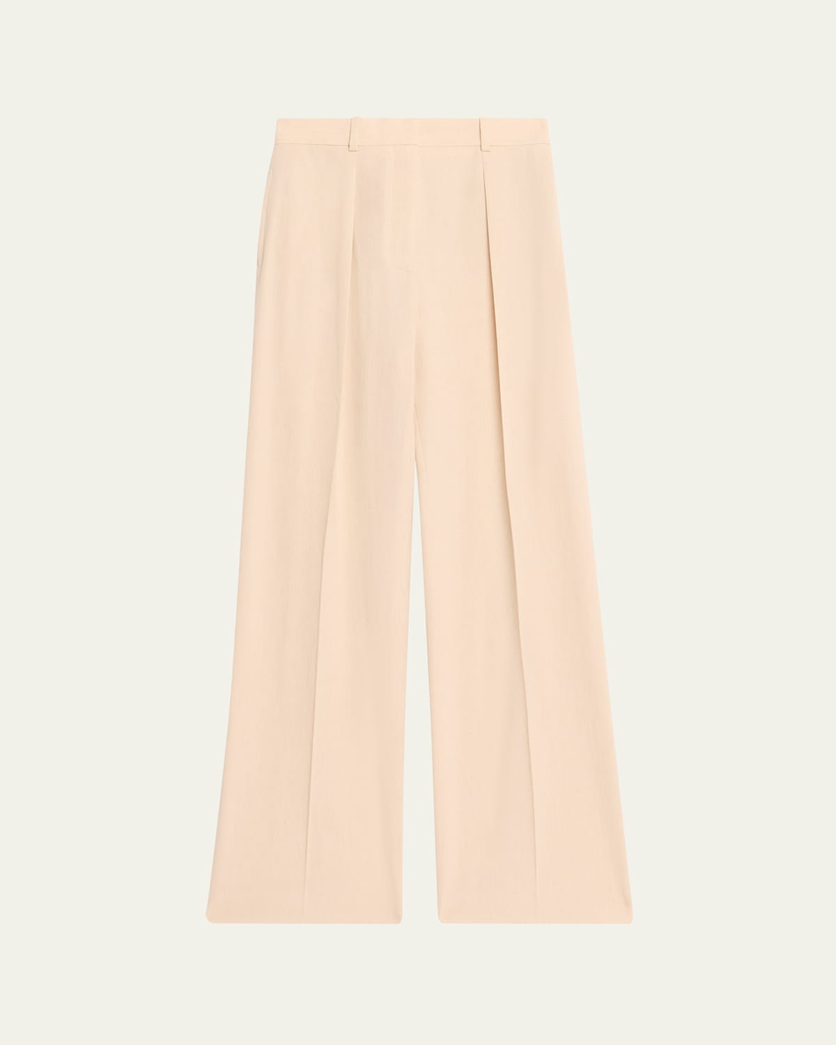 Loro Piana Edward Pleated Wide-leg Trousers In Orange