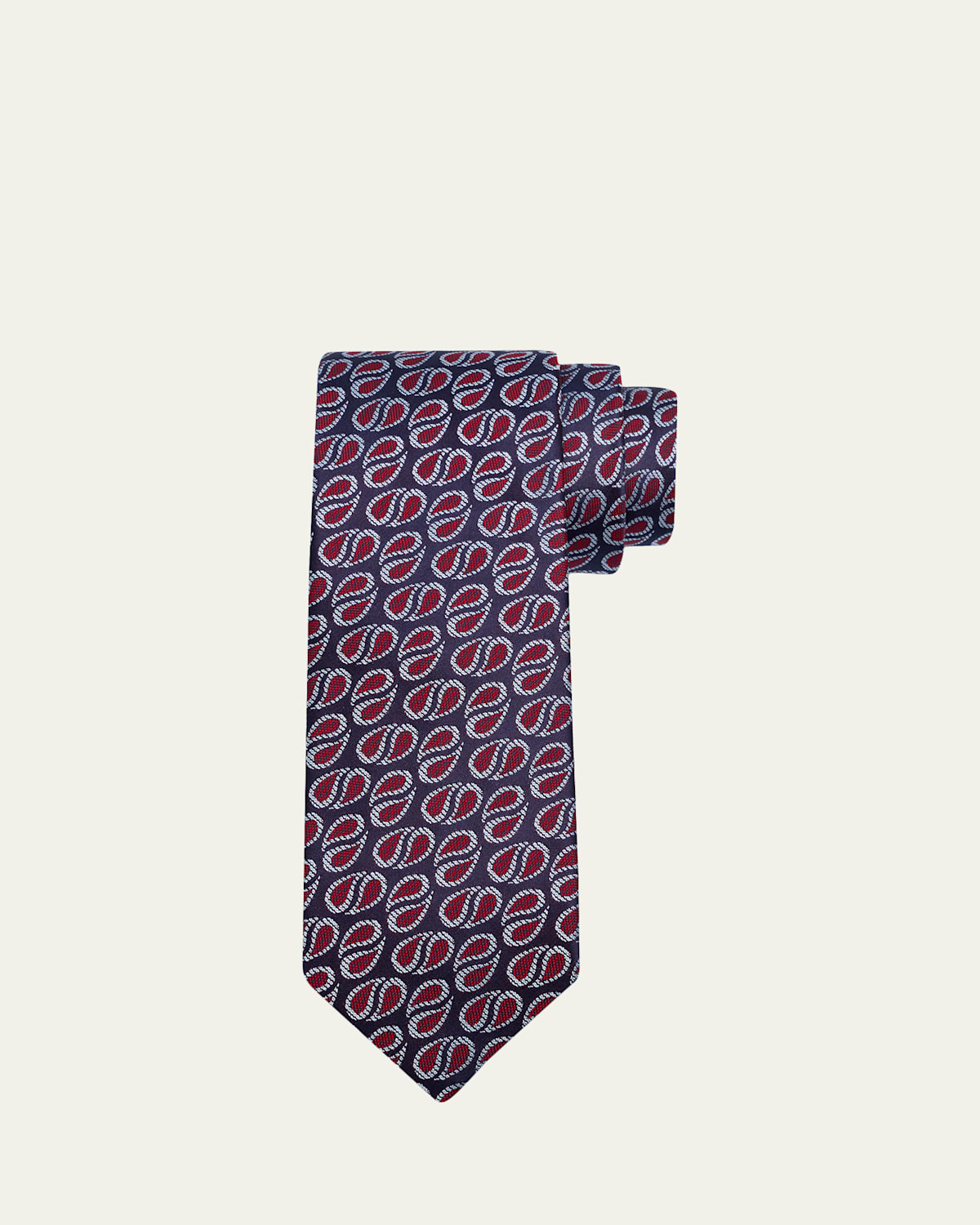 Charvet Men's Textured Raindrop Silk Tie | Thumbnail 4