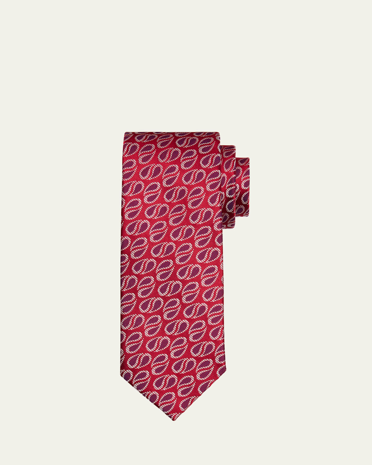 Charvet Men's Textured Raindrop Silk Tie | Thumbnail 4