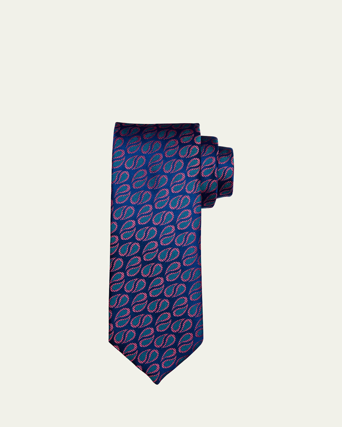 Charvet Men's Textured Raindrop Silk Tie | Thumbnail 4