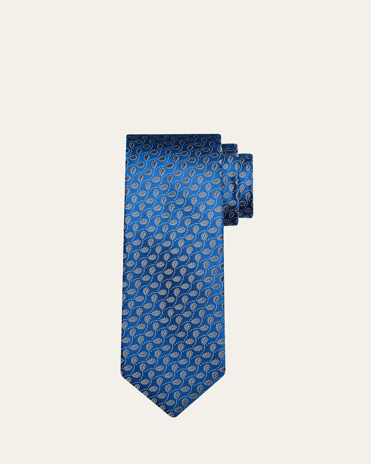 Charvet Men's Vine And Petal Silk Tie In Blue
