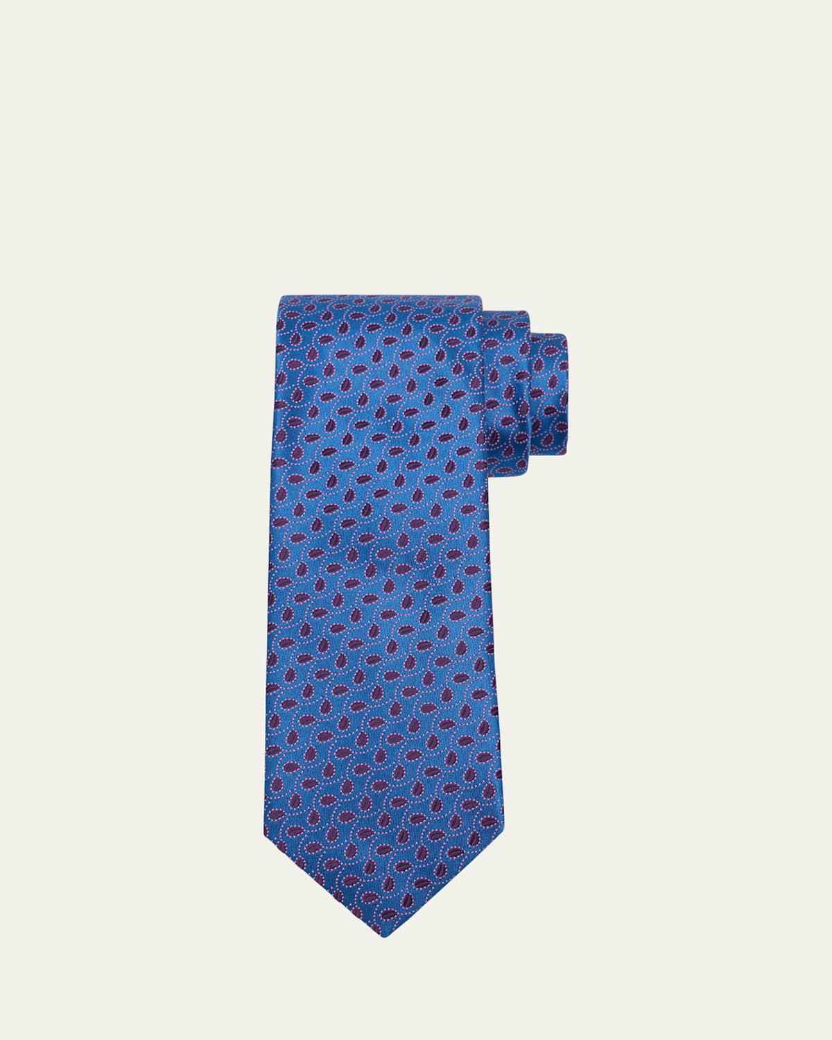 Charvet Men's Vine And Petal Silk Tie In Blue