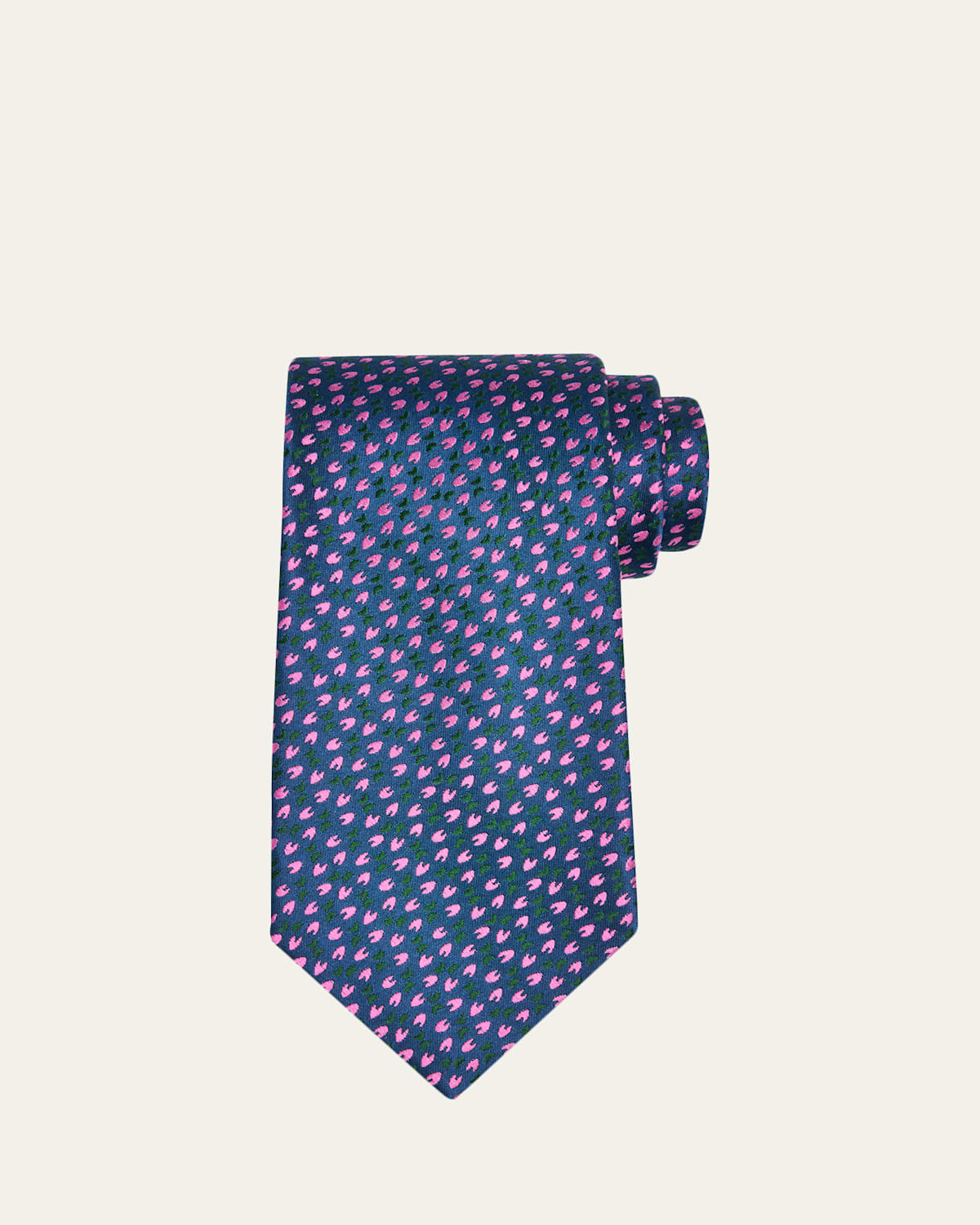 Charvet Men's Petite Crescent Silk Tie | Thumbnail 4