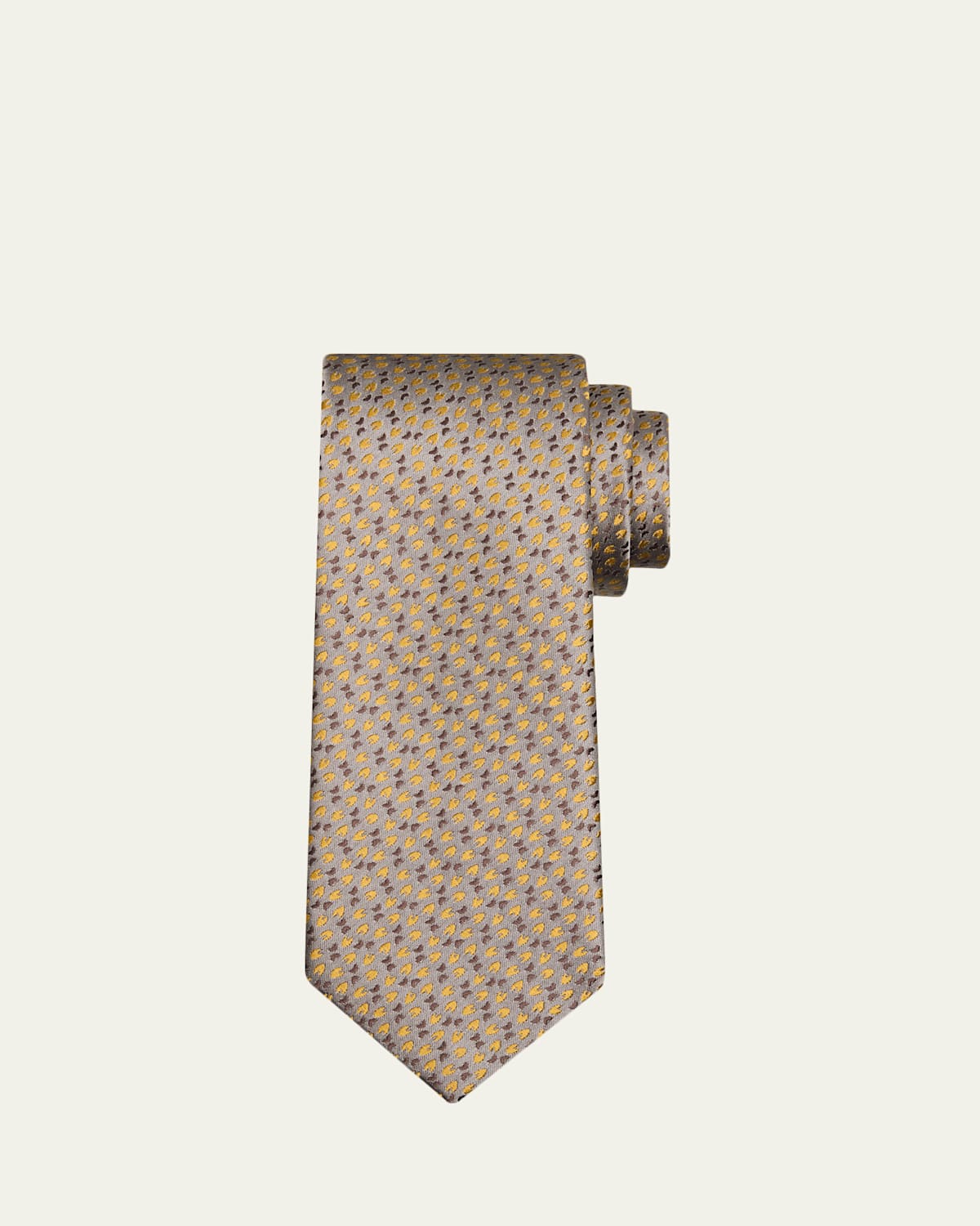 Charvet Men's Petite Crescent Silk Tie | Thumbnail 4