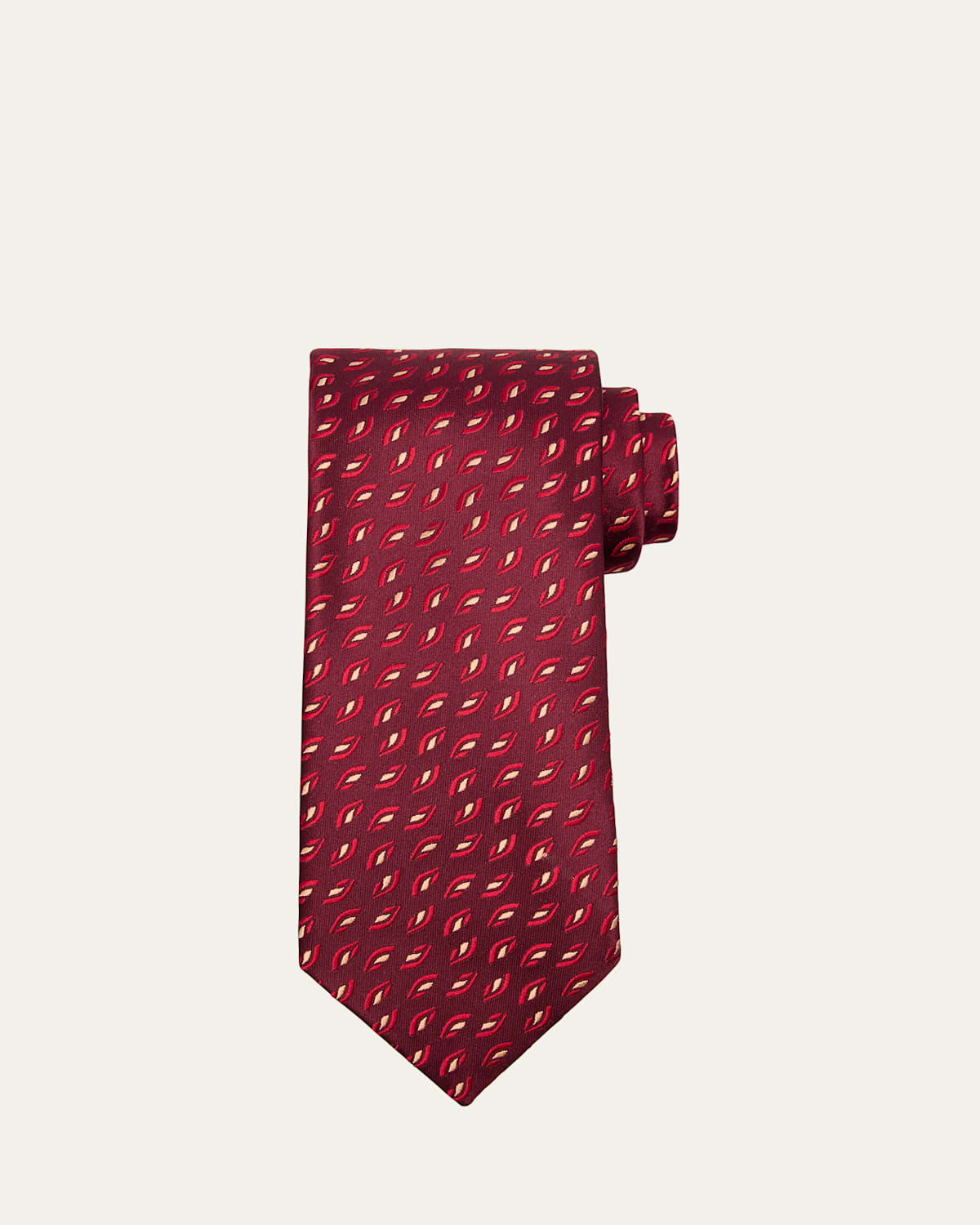 Charvet Men's Petite Bouquet Silk Tie In Burgundy