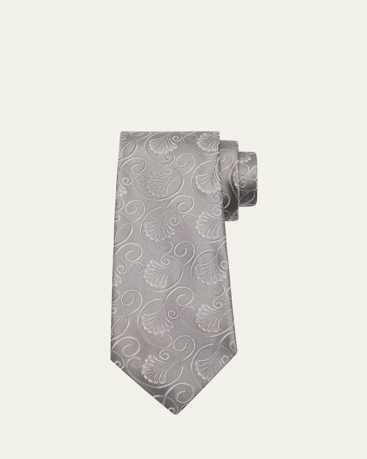 Charvet Men's Curly Floral Silk Tie In Multi