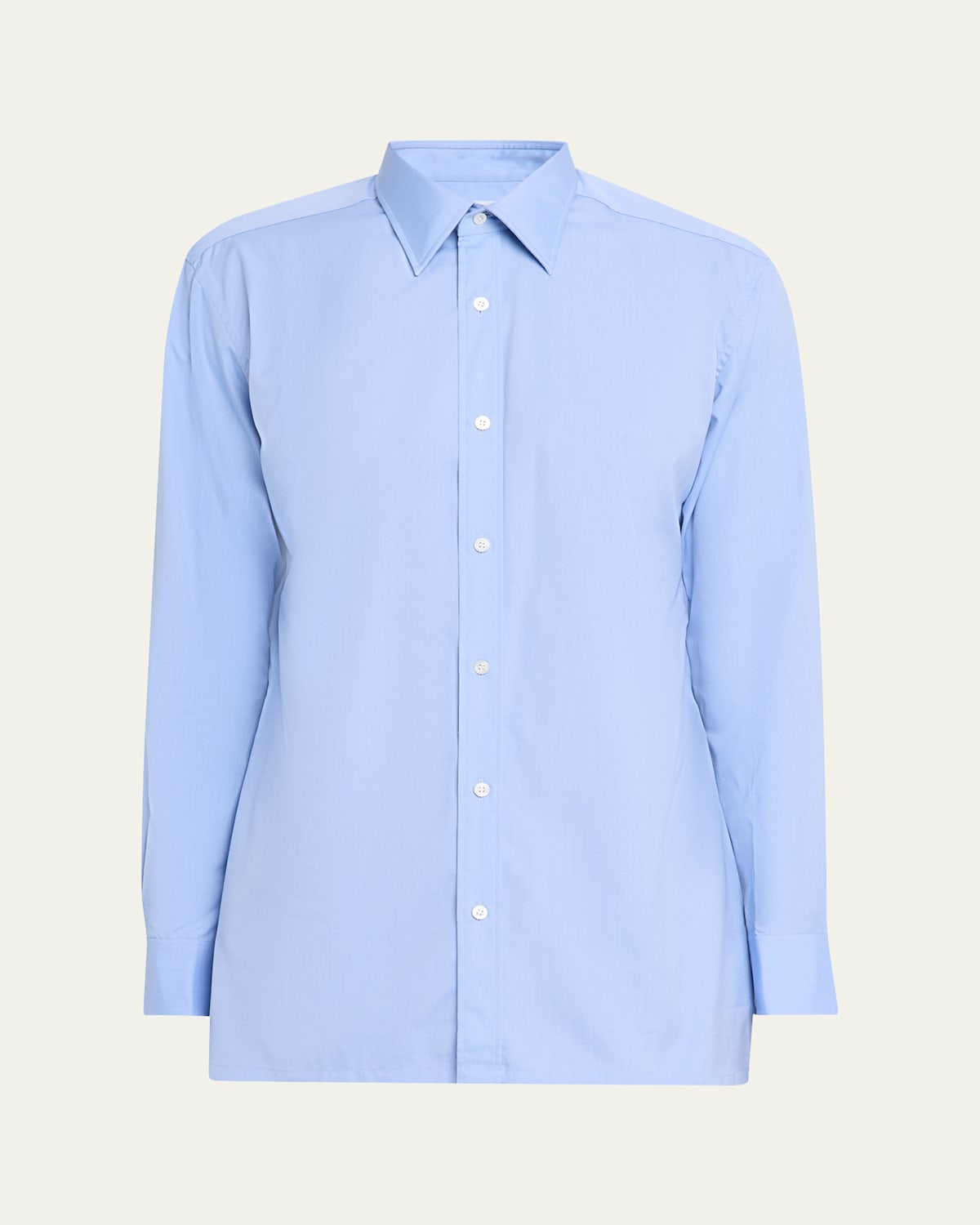 Charvet Men's Cotton Point-collar Dress Shirt In Blue