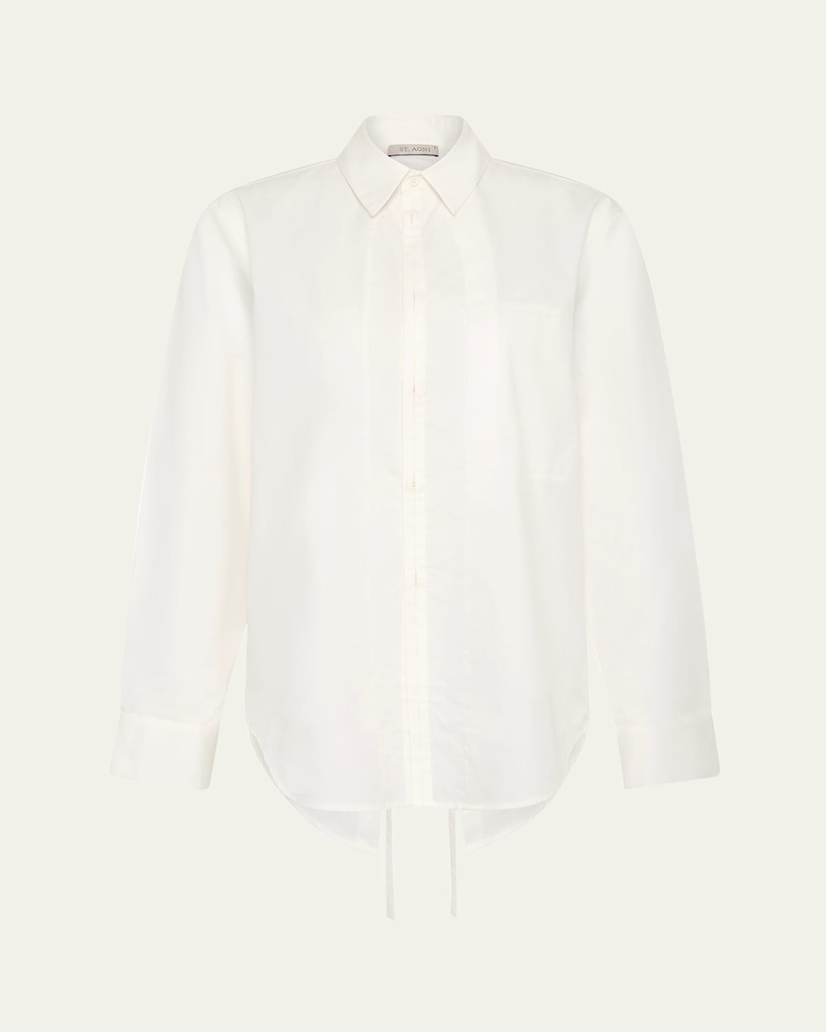 St. Agni Long-Sleeve Tie-Back Shirt