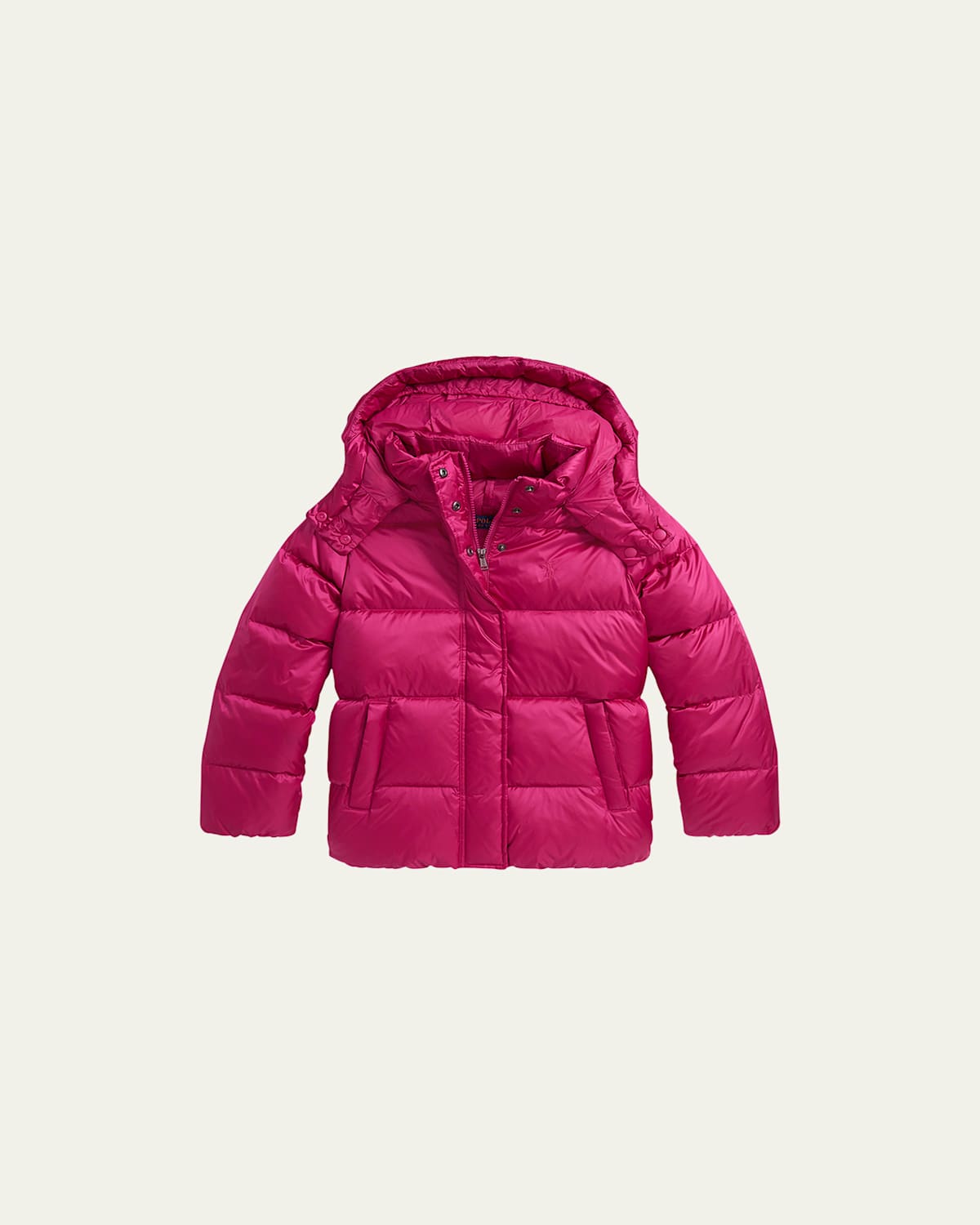 Ralph Lauren Kids' Girl's Carly Metallic Nylon Puffer Down Jacket