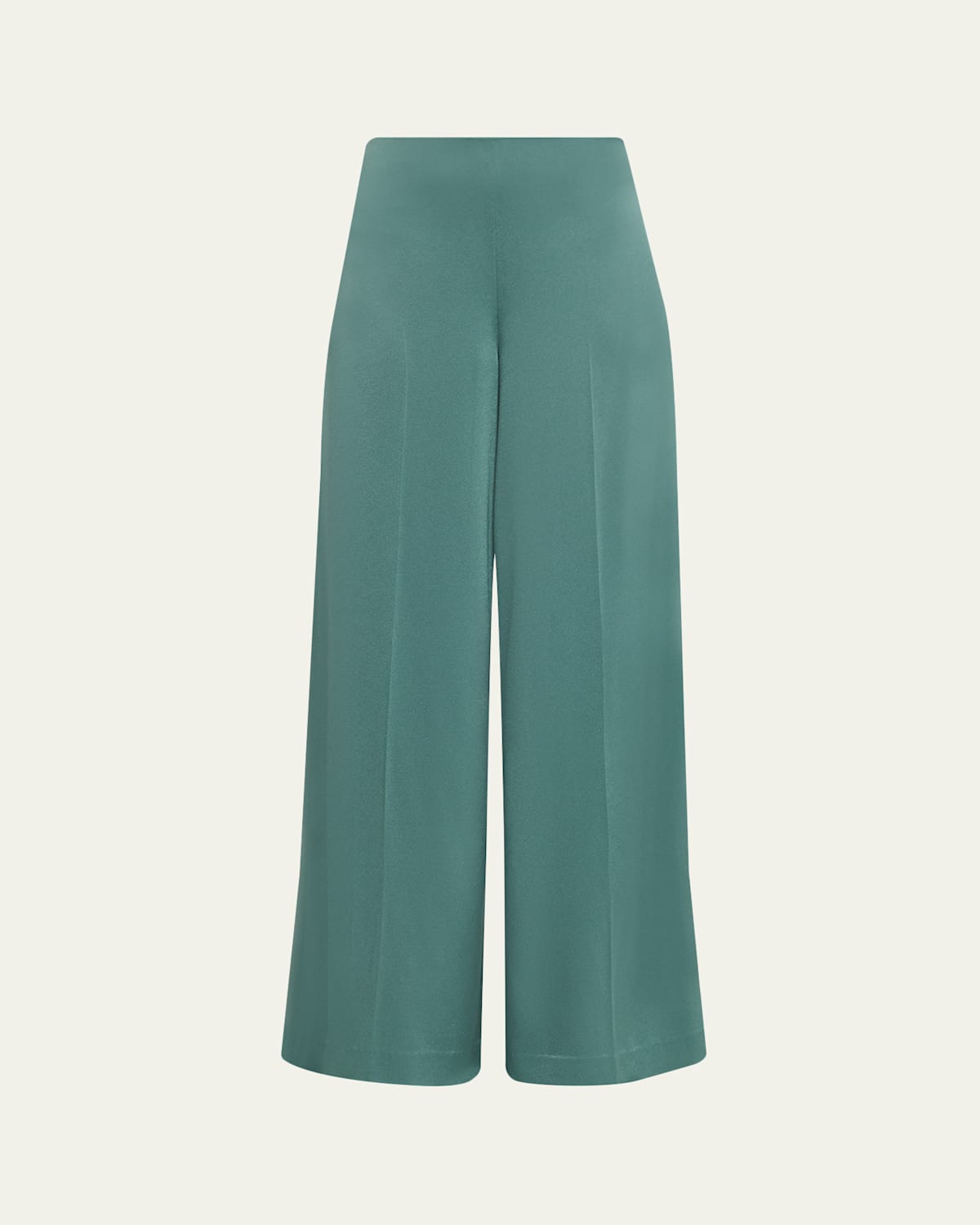 Ungaro Kai Wide-leg Satin Pants In Green