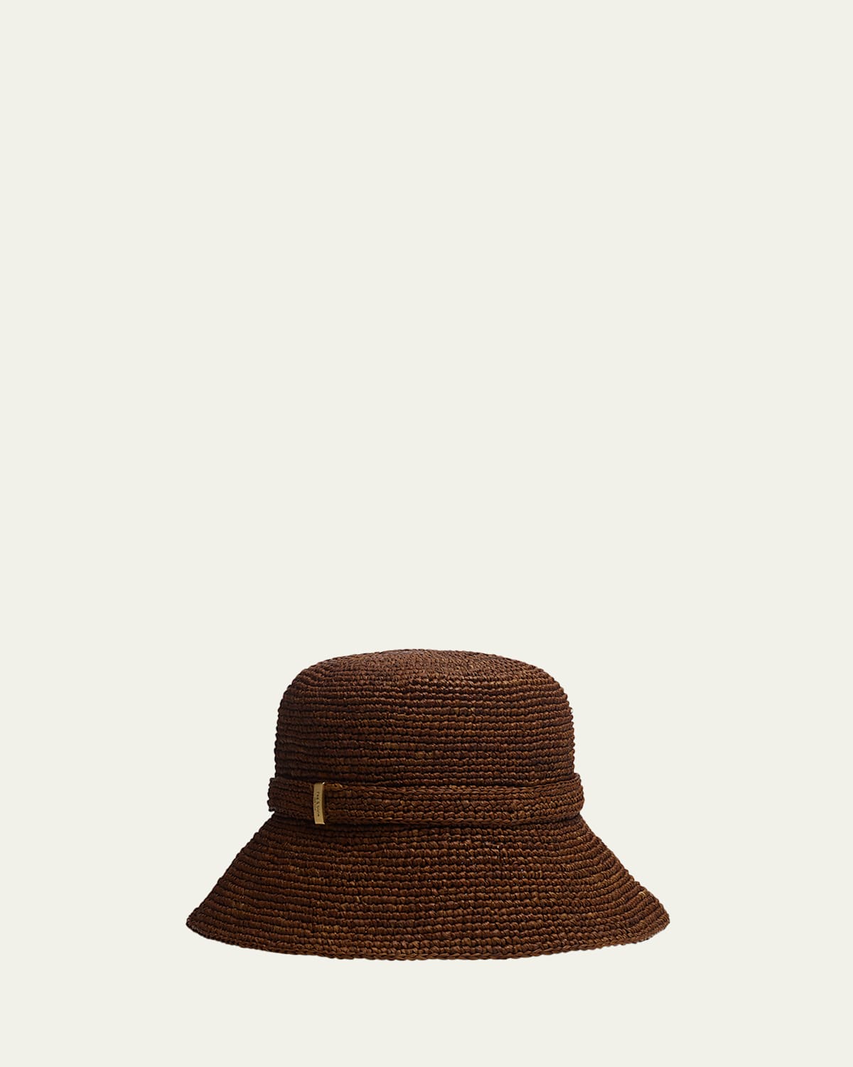 Rag & Bone Lela Raffia Rollable Bucket Hat In Brown