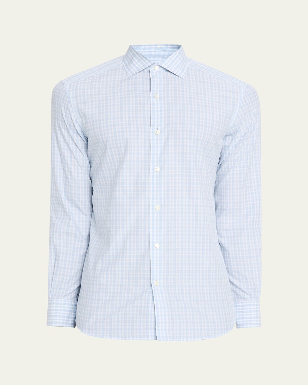 Men's Centoquaranta Twill Plaid Sport Shirt