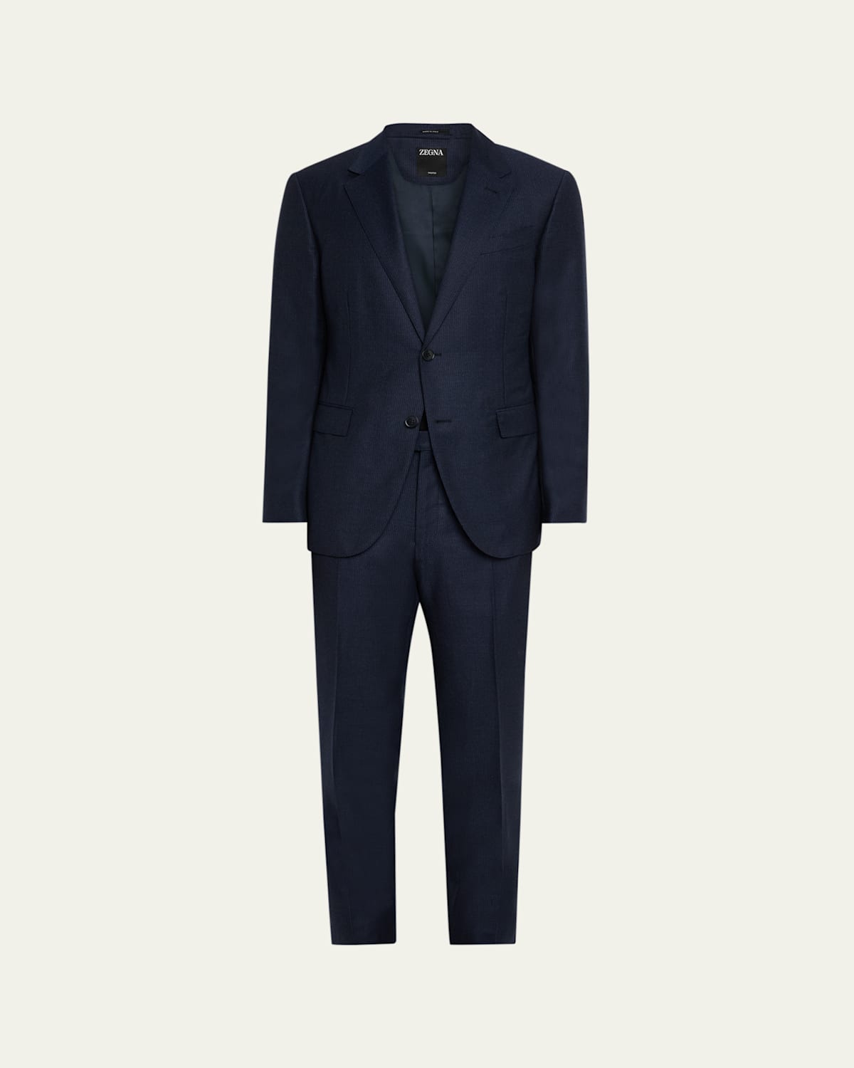Men's Flannel Tonal Chalk Stripe Two-Piece Suit