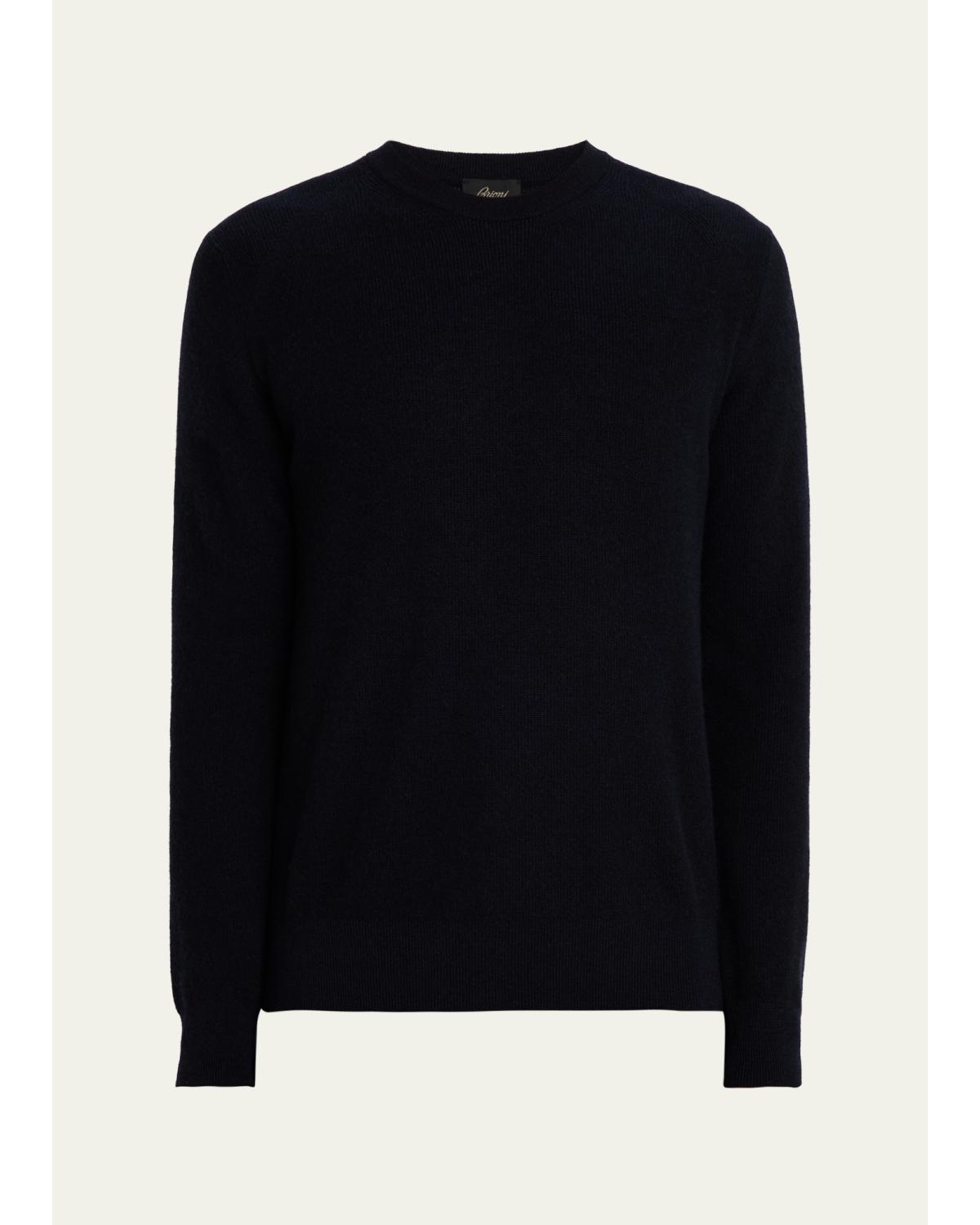 Men'S Cashmere And Wool Raglan Crewneck Sweater