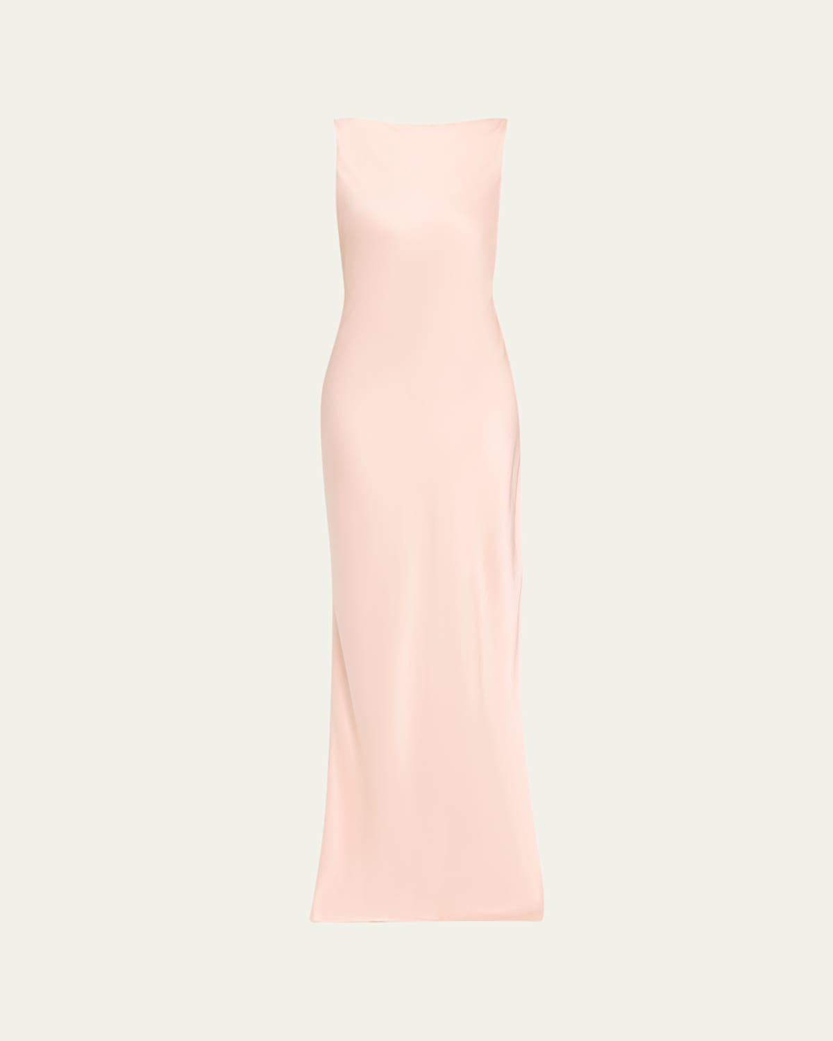 Jason Wu Collection Boat-neck Cowl Backless Crepe Back Satin Gown In Pink