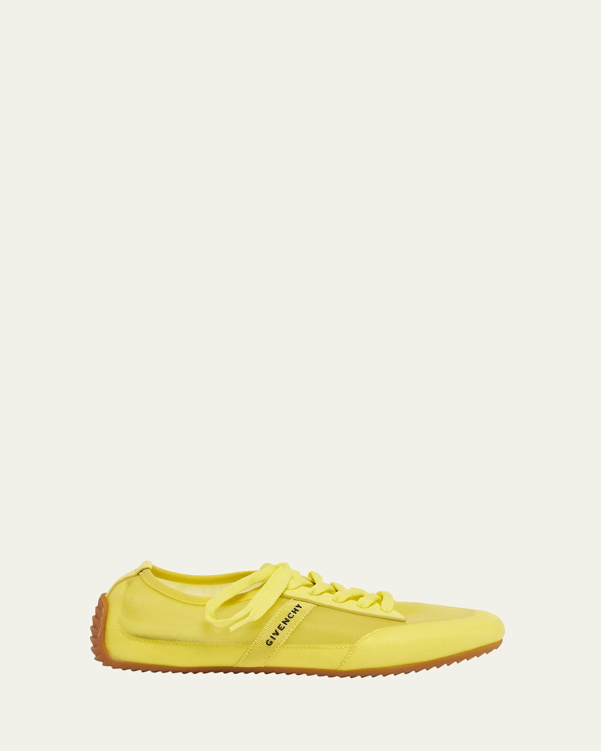 Givenchy Slim Sneakers In Transparent Mesh And Leather In Yellow
