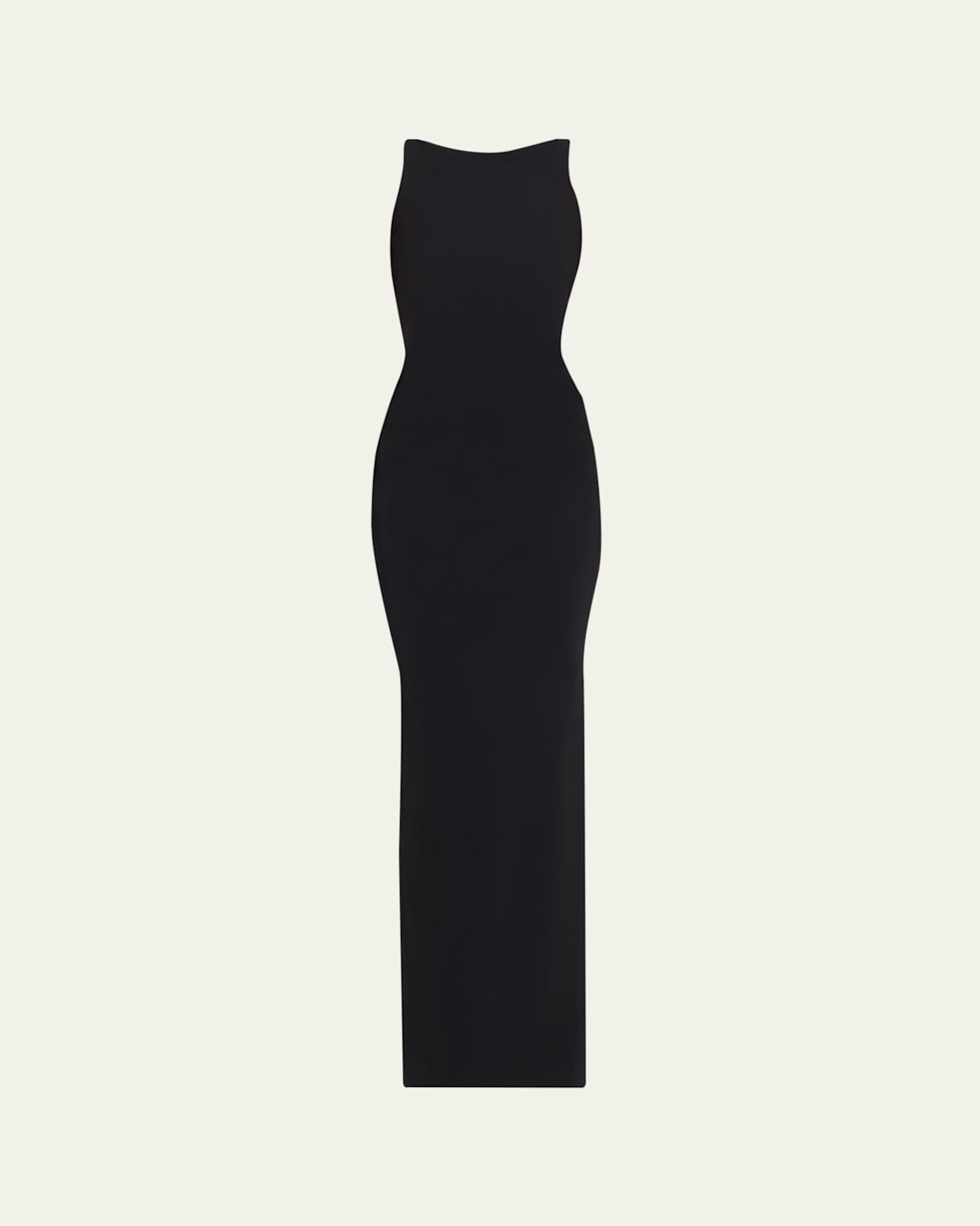 Chiara Boni La Petite Robe Eman Sleeveless Draped Column Gown In Black