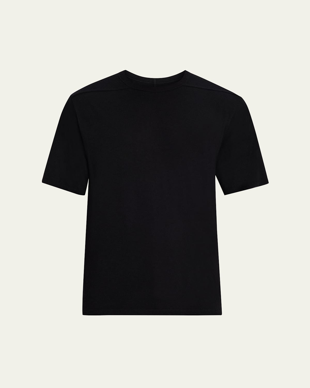 Rick Owens Short-sleeve Round-neck T-shirt In Black