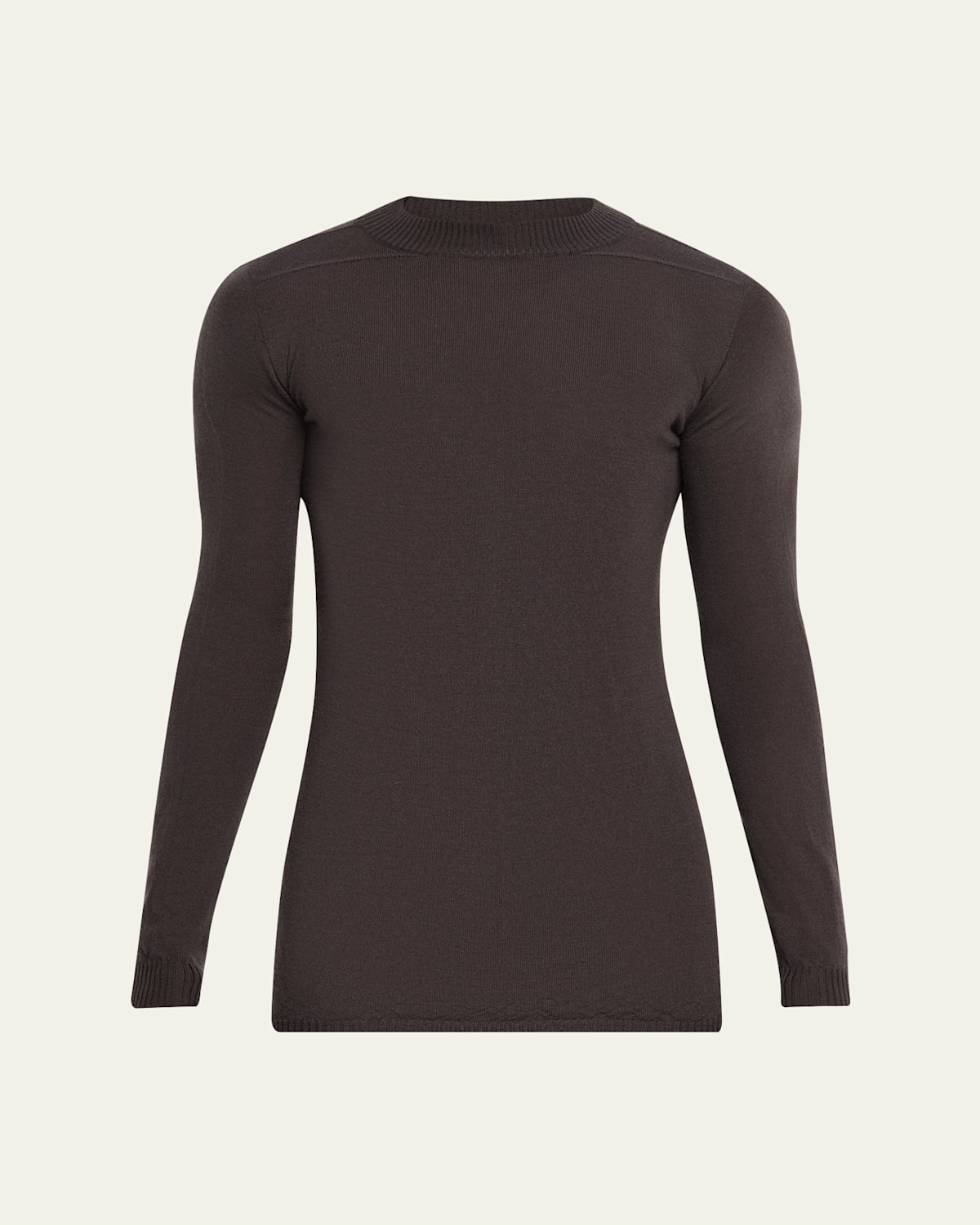 Rick Owens Men's Cashmere Slim-fit Crewneck Sweater In Brown