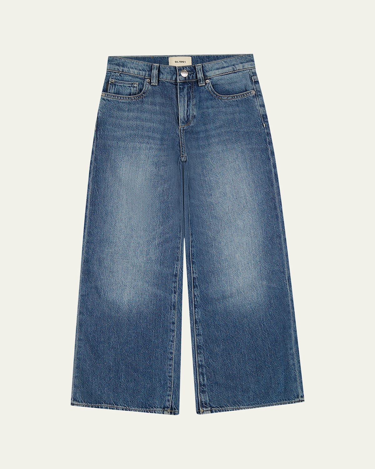 Girl's Nini Wide-Leg Denim Jeans, Size 7-16