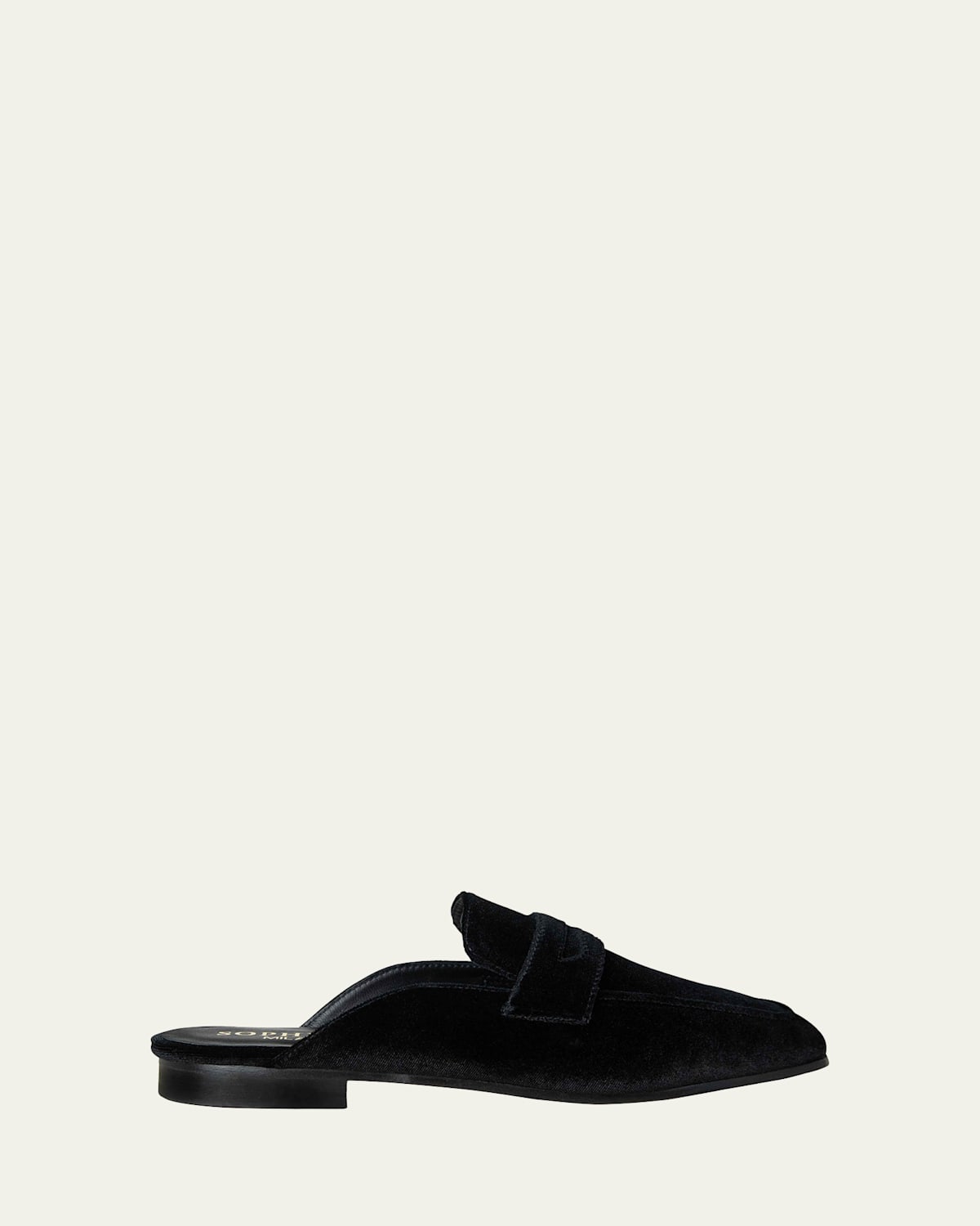 Sophique Velvet Loafer Mules In Black