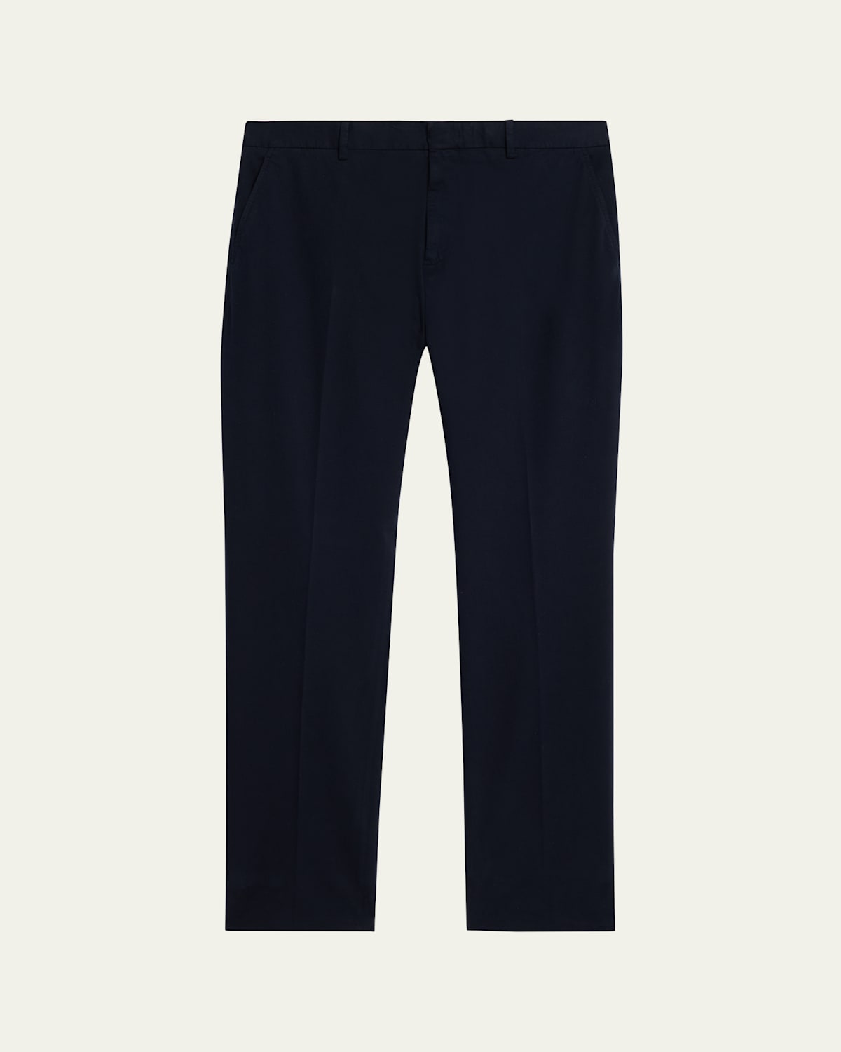 Zegna Men's Slim Flat-front Pants In Blue