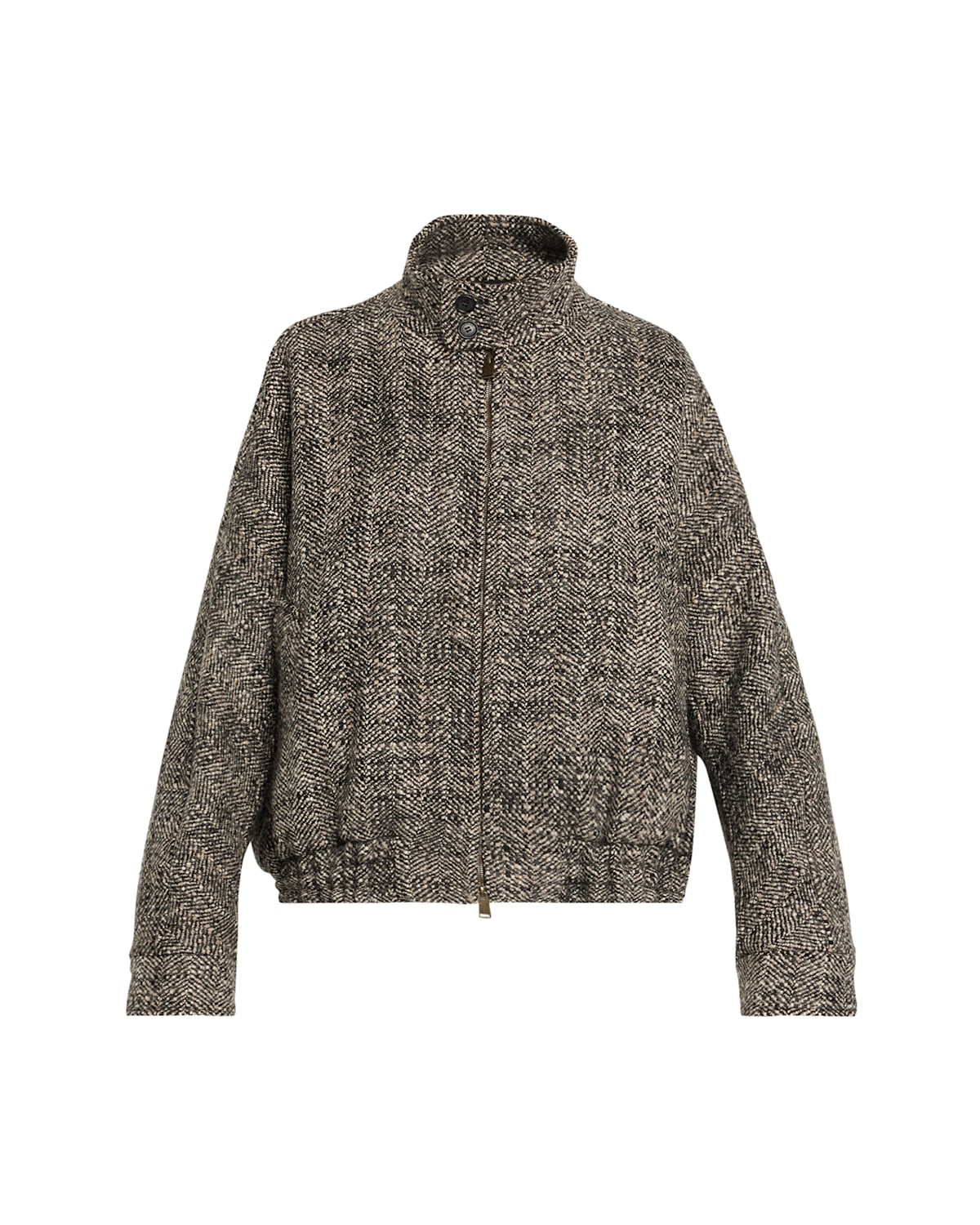 Darkpark Lee Oversized Herringbone Bomber Jacket