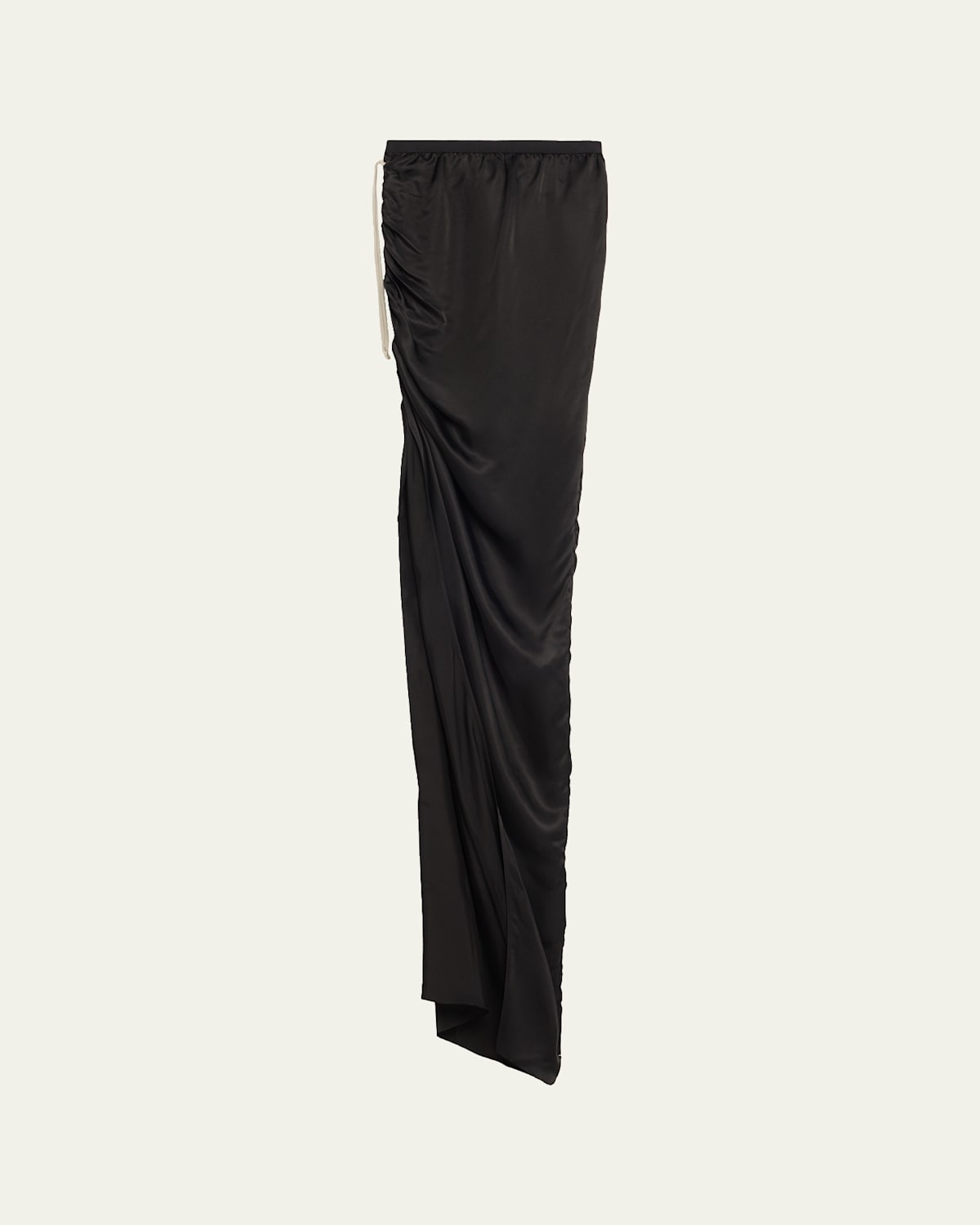 Rick Owens Draped Slit Maxi Skirt In Black