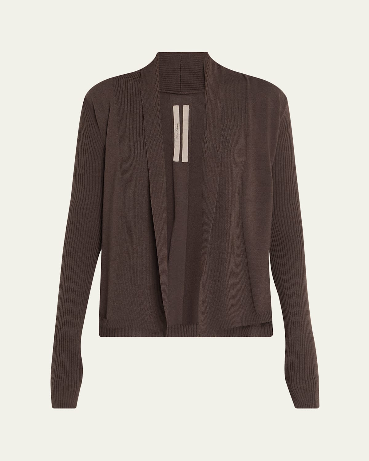 Rick Owens Open Naska Cardigan In Brown