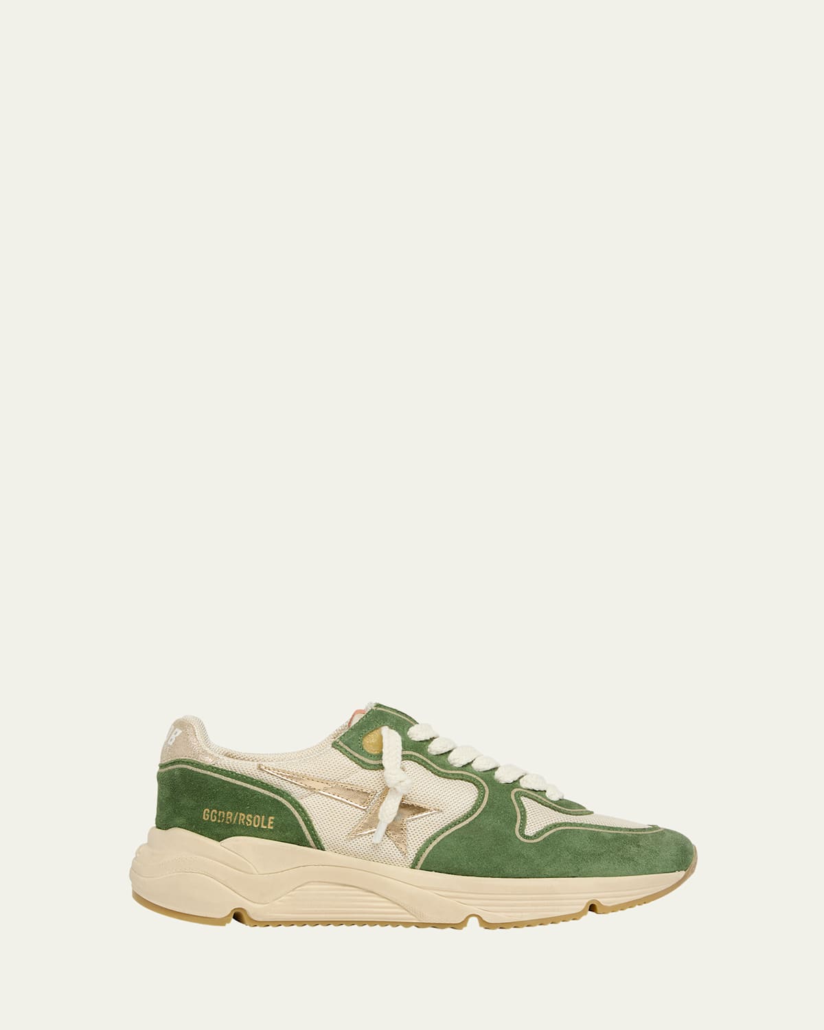 Golden Goose Running Sole Mixed Leather Sneakers In Multi