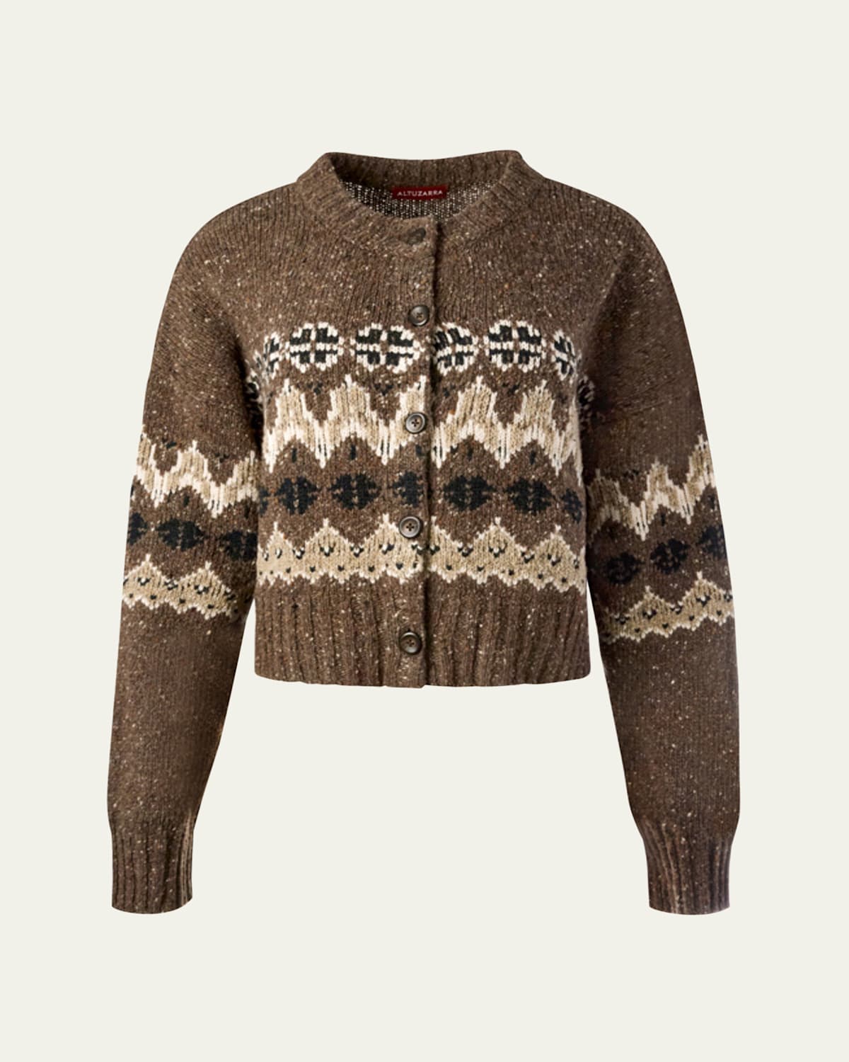 Altuzarra Cammie Fair Isle Wool-blend Cardigan
