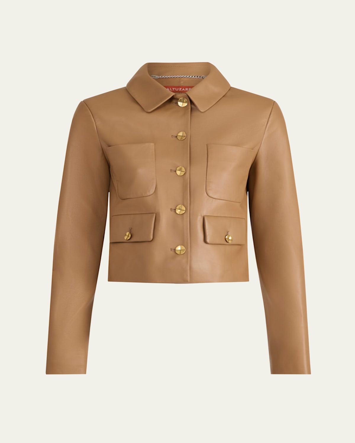 Altuzarra Astley Leather Jacket In Brown