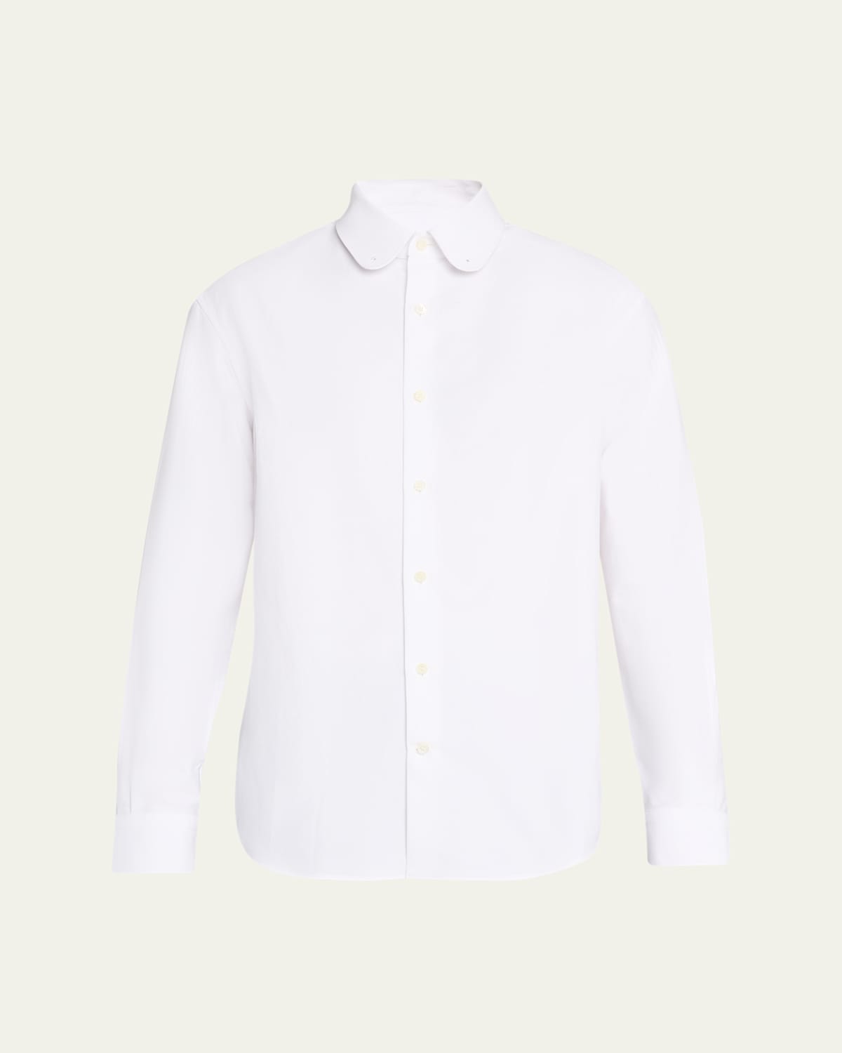 Loro Piana Men's Elia Cotton Round-Collar Sport Shirt | Thumbnail 9 Loro Piana Men's Elia Cotton Round-Collar Sport Shirt | Thumbnail 9