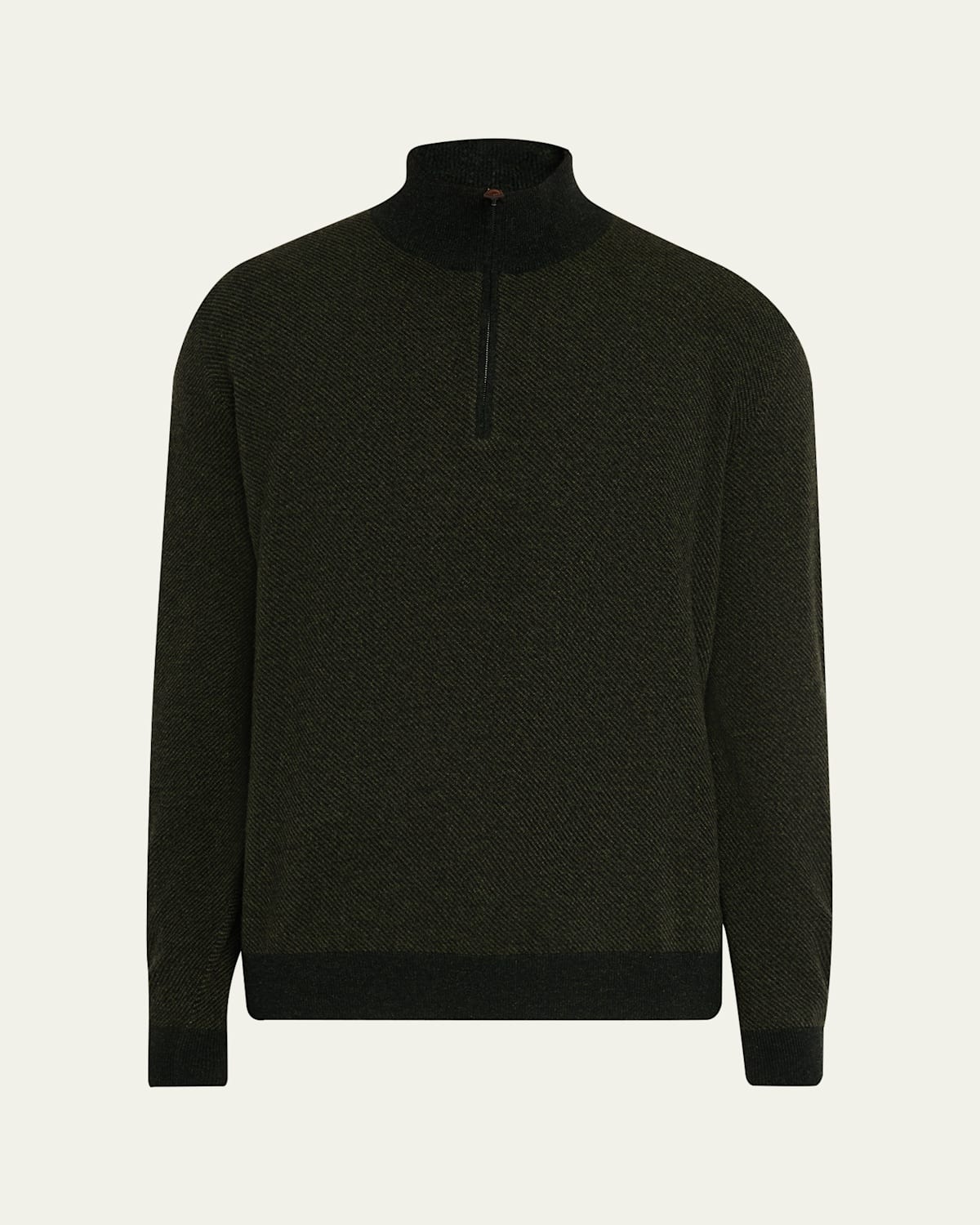 Loro Piana Men's Roadster Cashmere Quarter-zip Sweater In Black