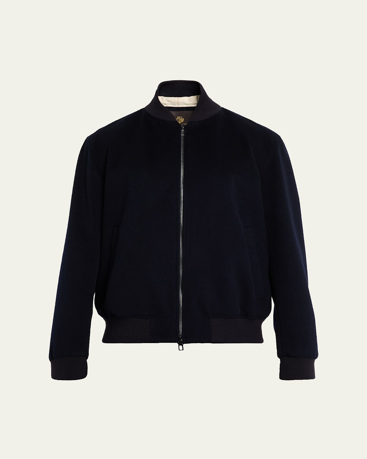 Loro Piana Men's Ivy Cashmere Bomber Jacket In Black