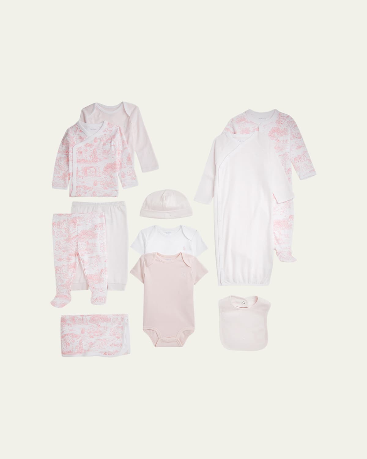 Girl's 11-Piece Cotton Interlock Gift Set, Size Newborn-9M