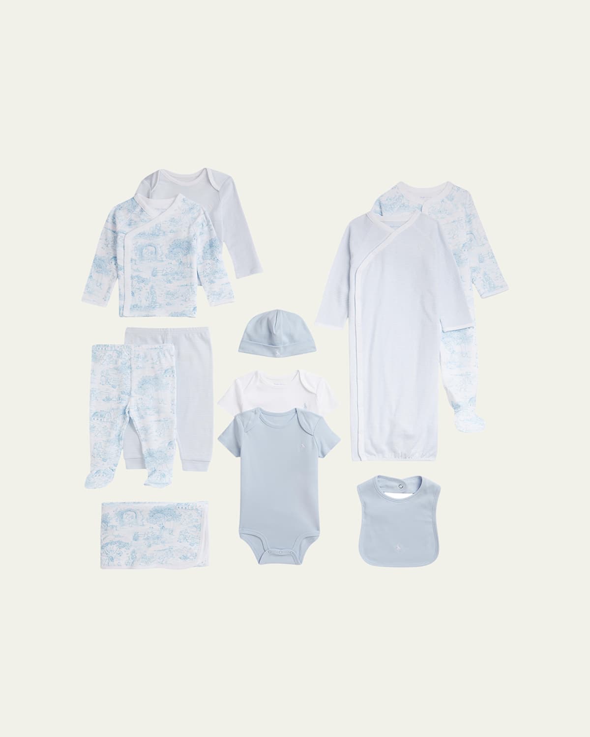 Boy's 11-Piece Cotton Interlock Gift Set, Size Newborn-9M