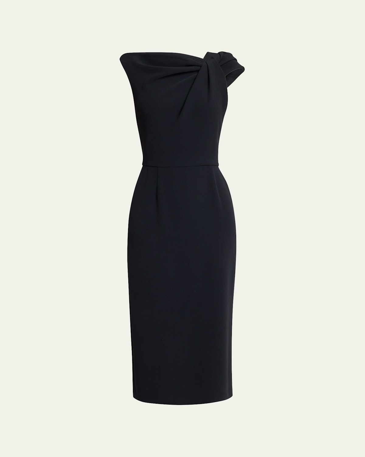 Givenchy Draped Midi Dress In Black