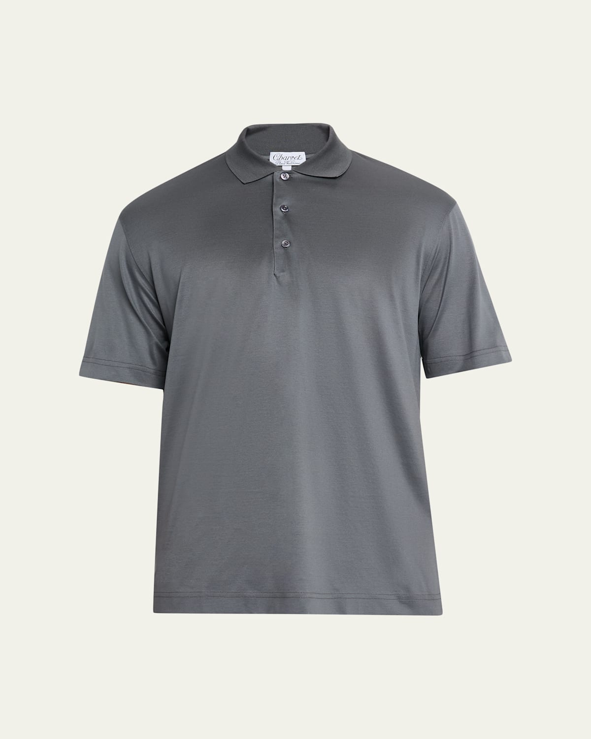 Charvet Men's Cotton Jersey Polo Shirt In Gray