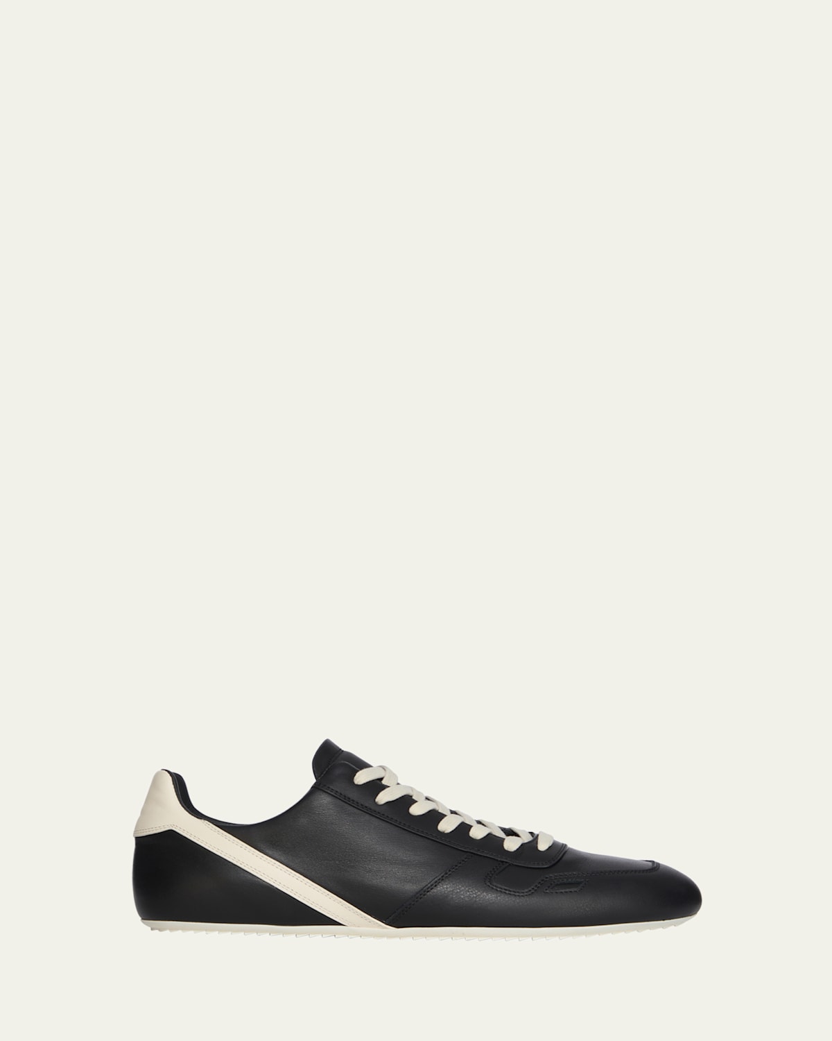 Rick Owens Men's Minimal Sneak Calf Leather Low-top Sneakers In Black