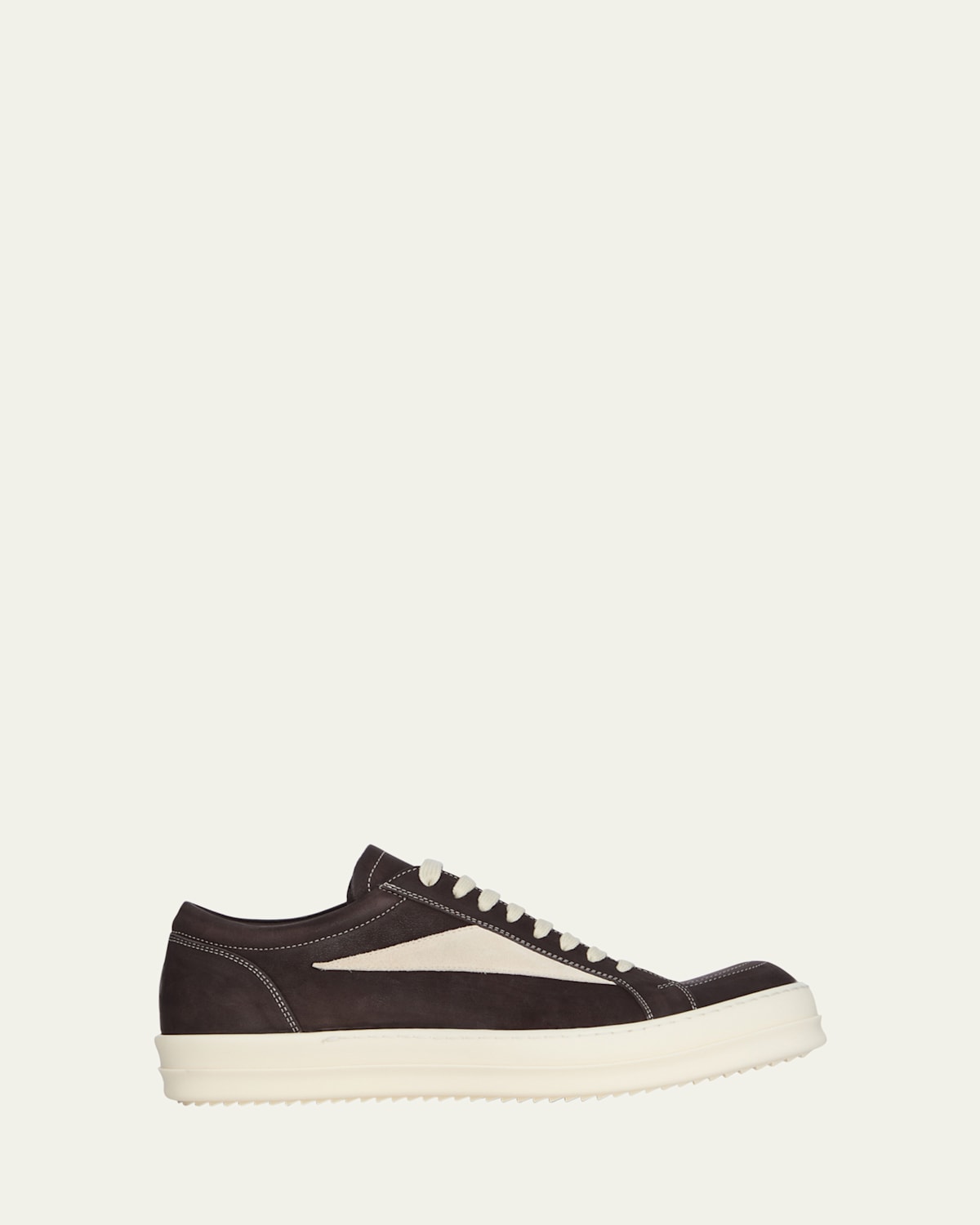 Rick Owens Men's Vintage Sneaks Nubuck And Suede Low-top Sneakers