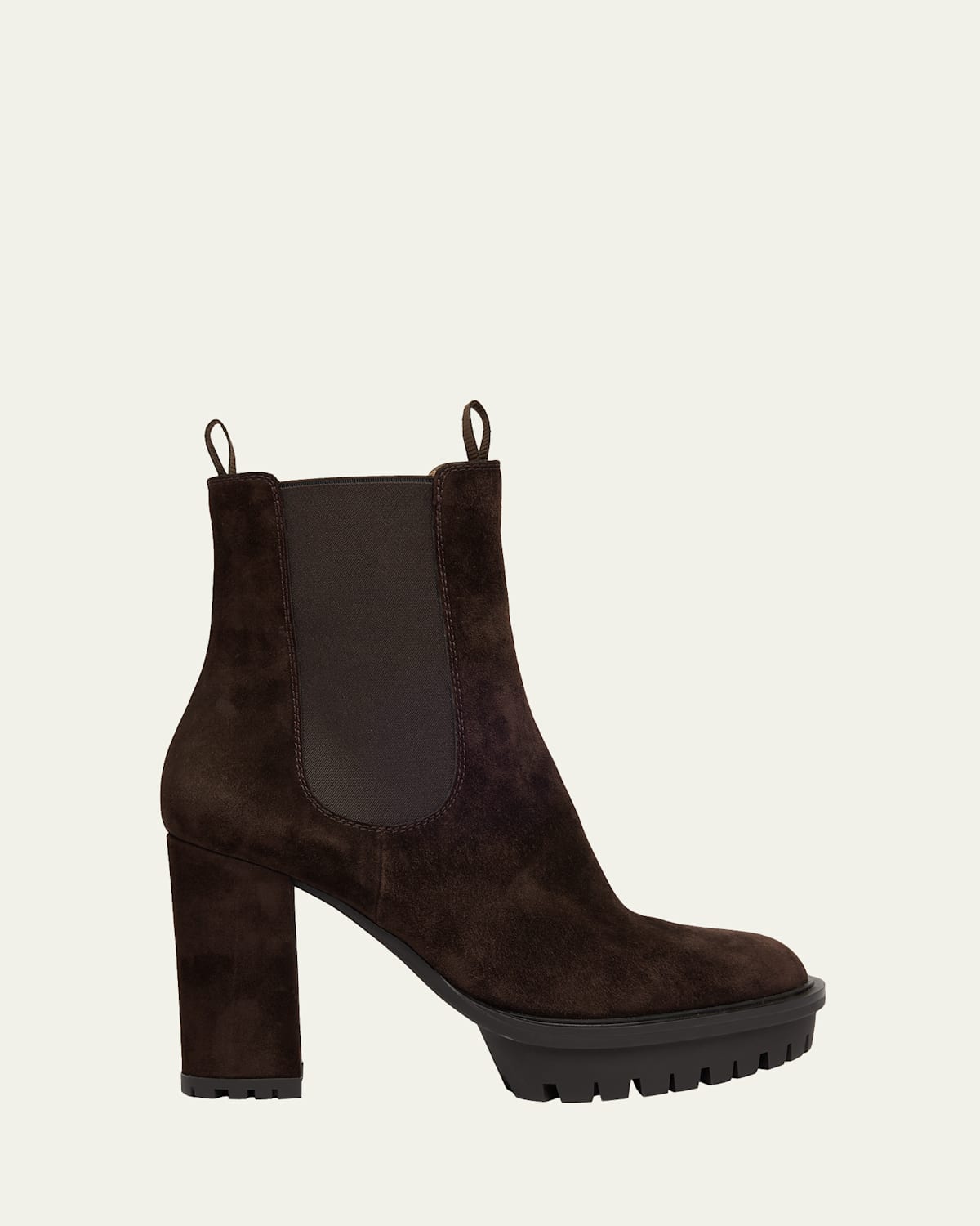 Gianvito Rossi 90 Suede Platform Ankle Boots In Brown