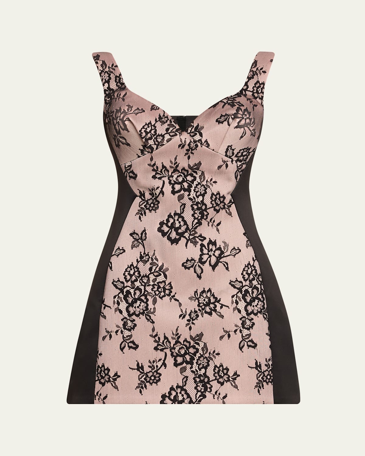 Marc Jacobs Sculpted Lace Sleeveless Mini Dress In Multi