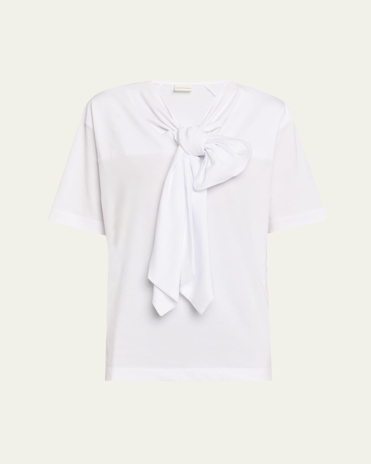 Dries Van Noten Hebitta Tie-front Shirt In White