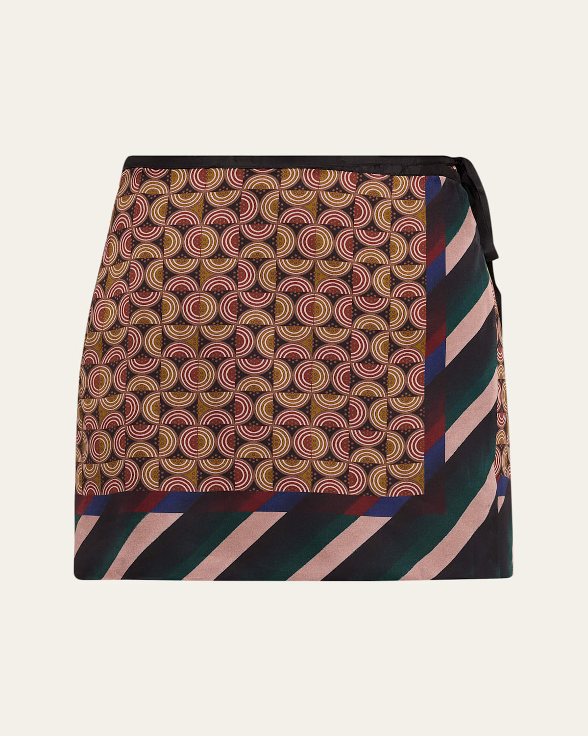 Dries Van Noten Gabrinas Mini Wrap Skirt In Multi