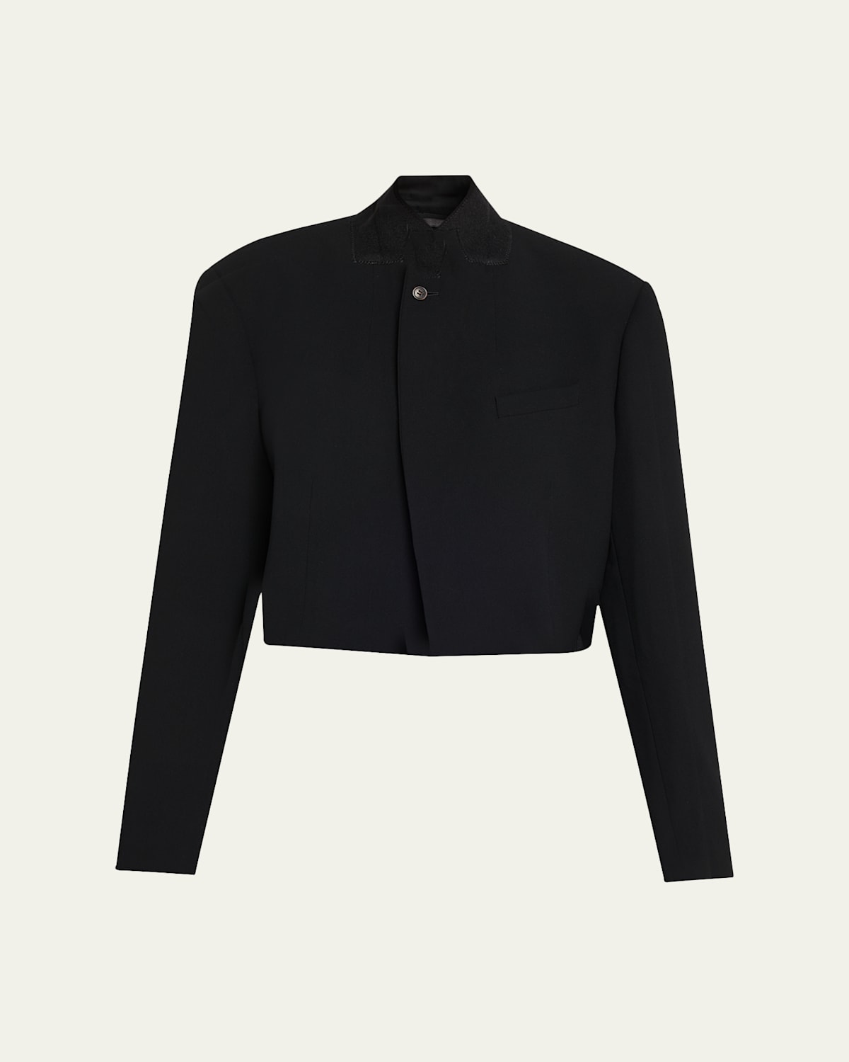 Dries Van Noten Baftan Crop Open-front Jacket In Black