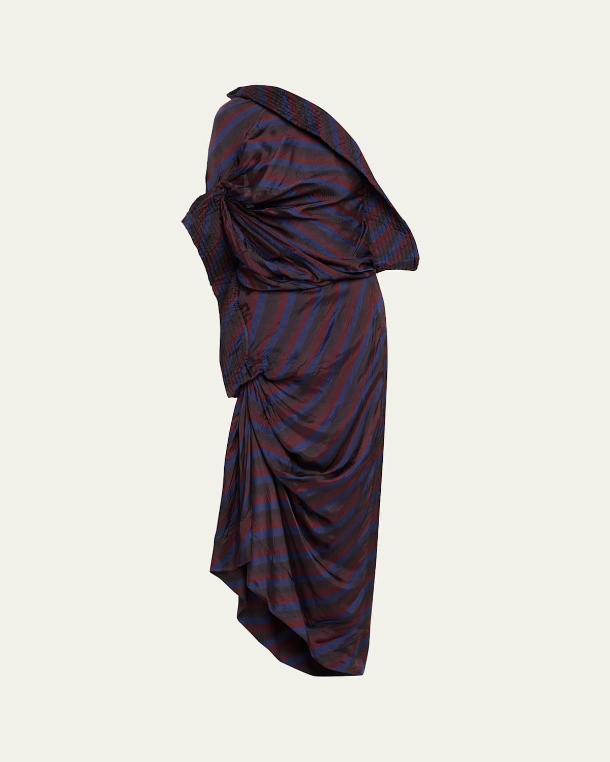 Dries Van Noten Dolla Draped Satin Halter Dress In Multi