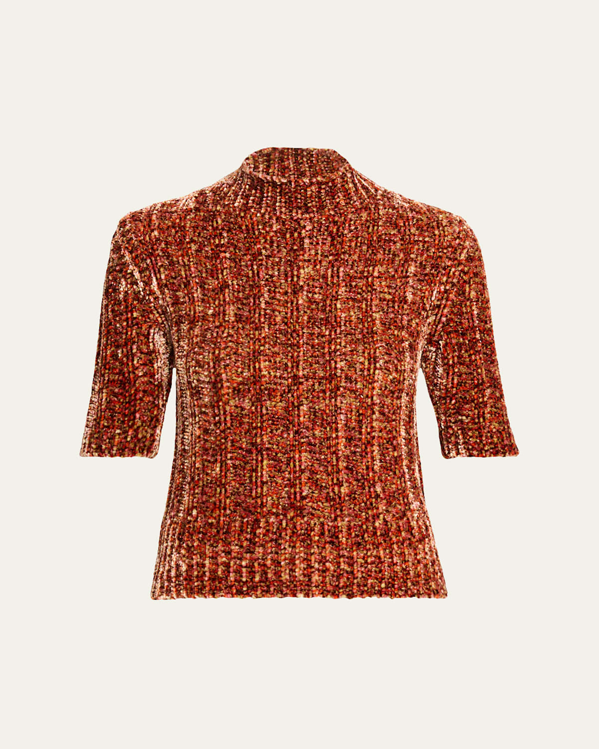 Dries Van Noten Terri Short-sleeve Sweater In Orange